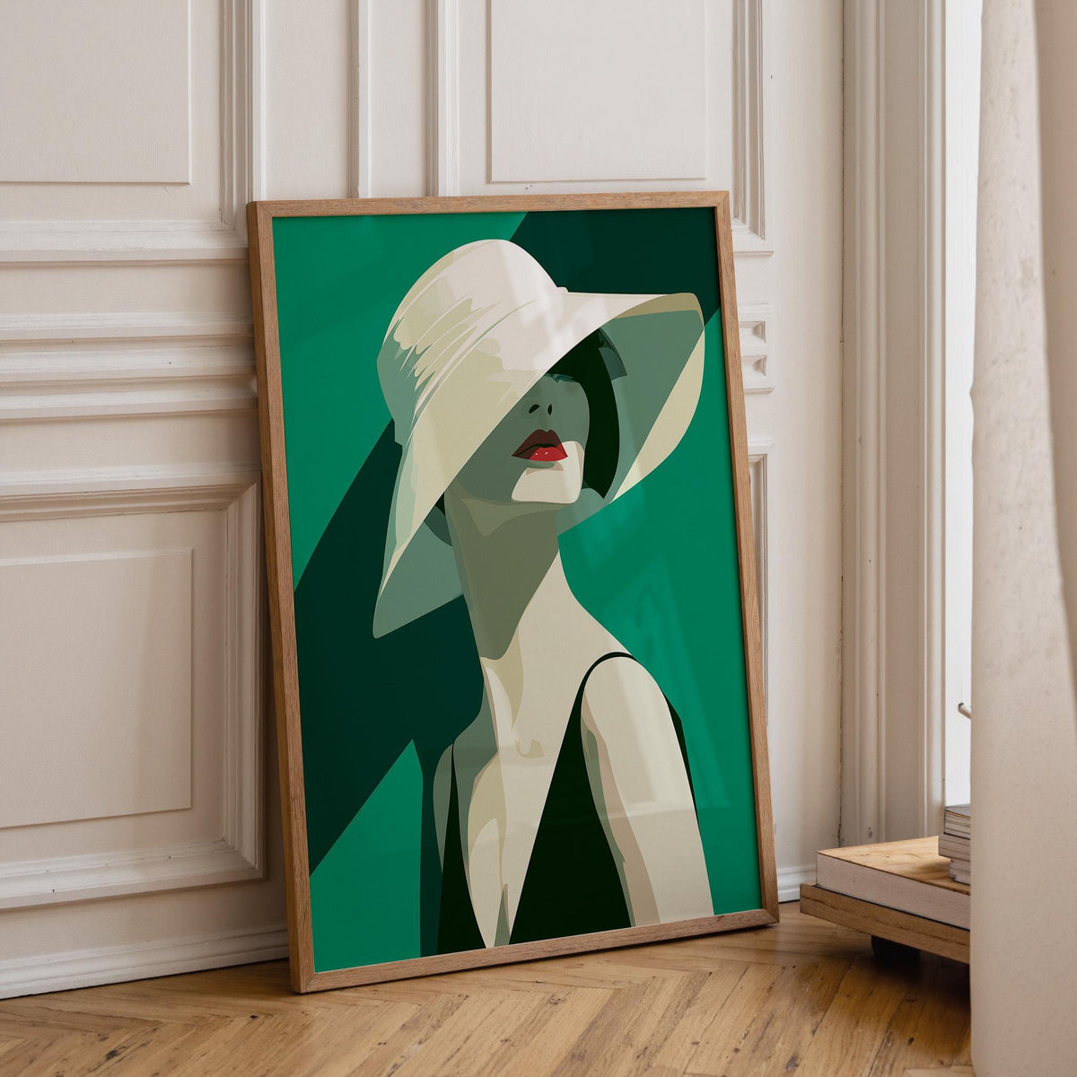 Art Deco Elegant Woman Portrait Fashion Wall Art by The Wall Art Studio