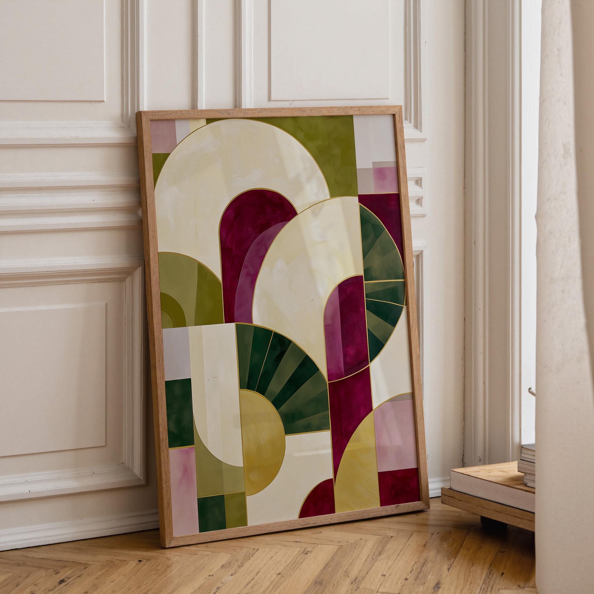 Neo Deco Arch Geometric Abstract Wall Art by The Wall Art Studio