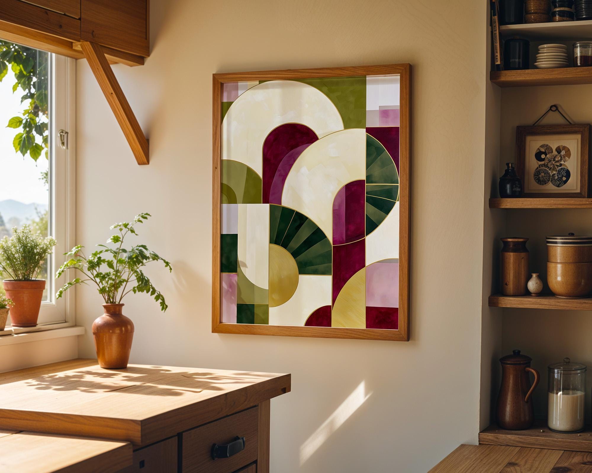Neo Deco Arch Geometric Abstract Wall Art by The Wall Art Studio