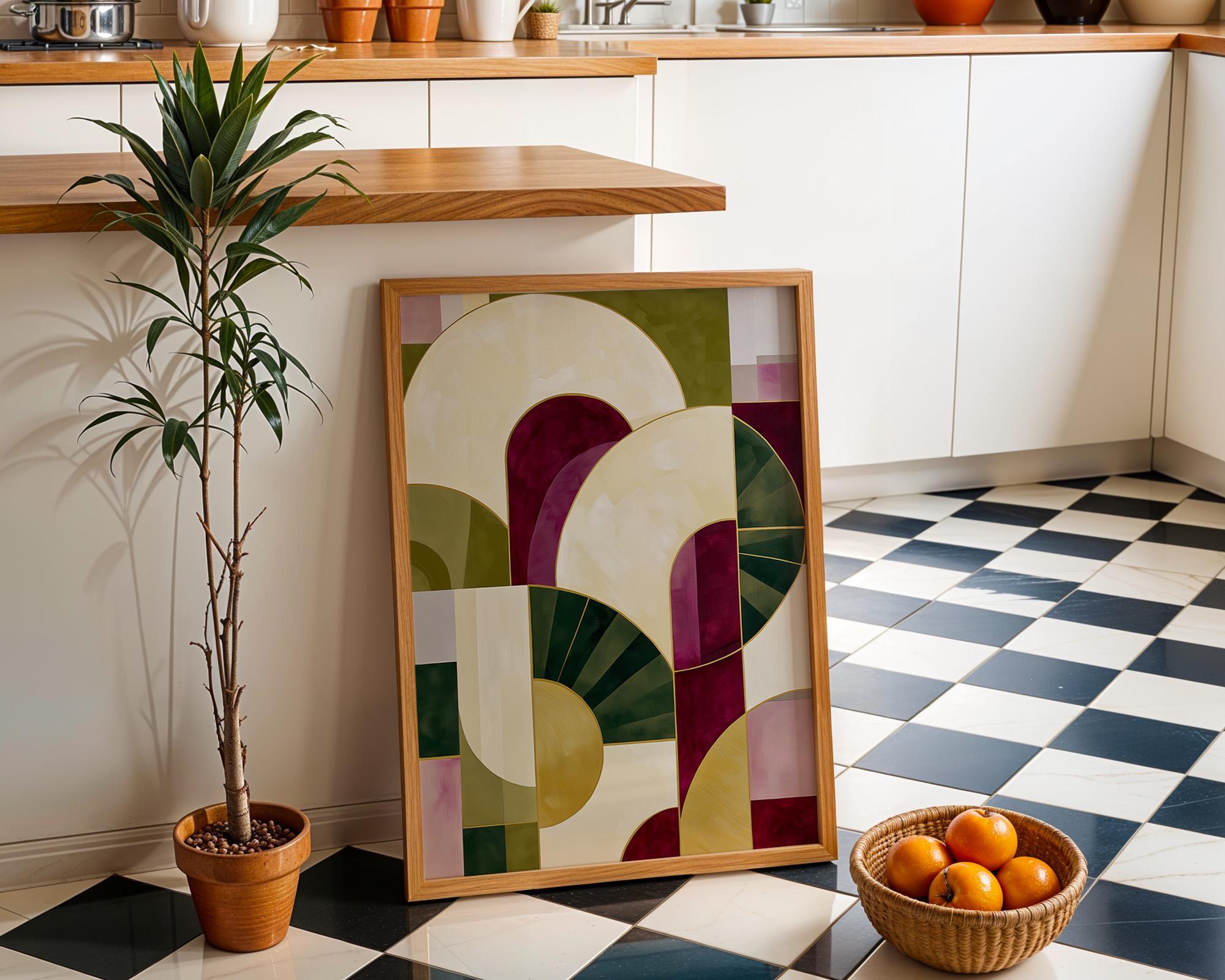 Neo Deco Arch Geometric Abstract Wall Art by The Wall Art Studio