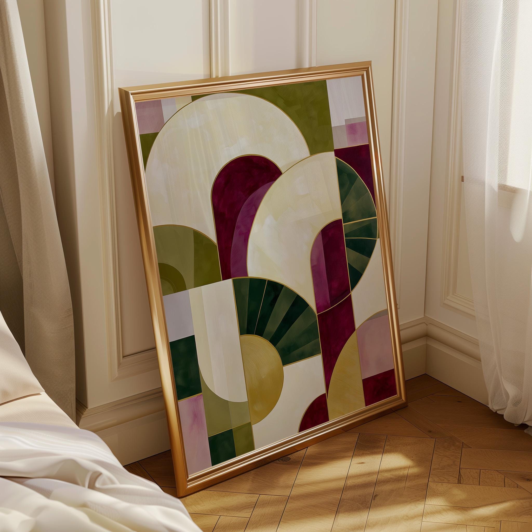 Neo Deco Arch Geometric Abstract Wall Art by The Wall Art Studio
