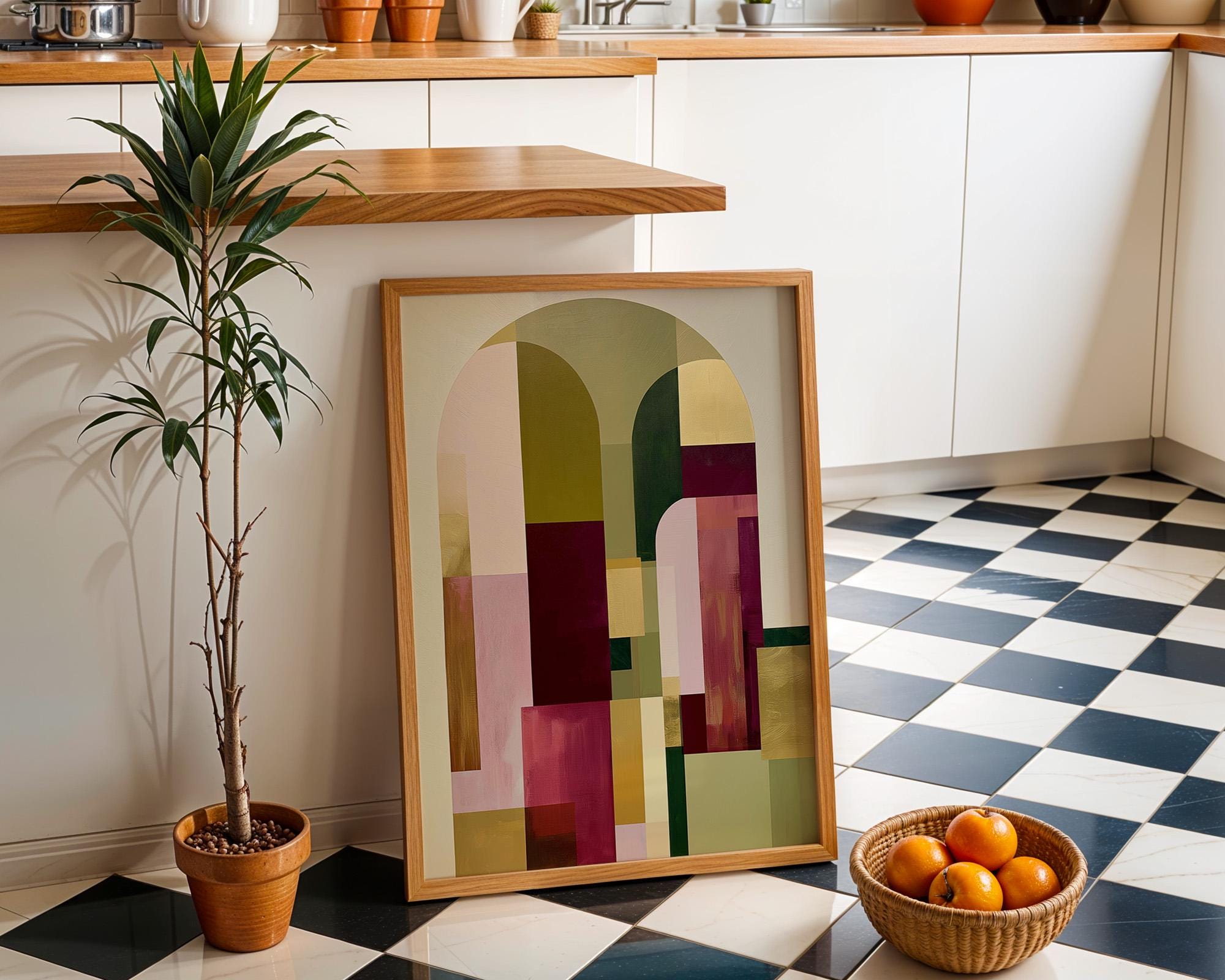 Modern Luxury Neo Deco Arch Geometric Wall Art by The Wall Art Studio