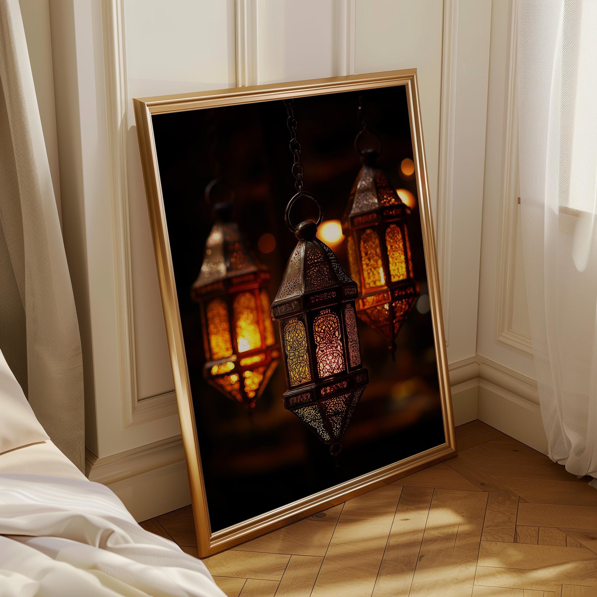 Moroccan Lantern Arabic Lamp Photography Wall Art by The Wall Art Studio