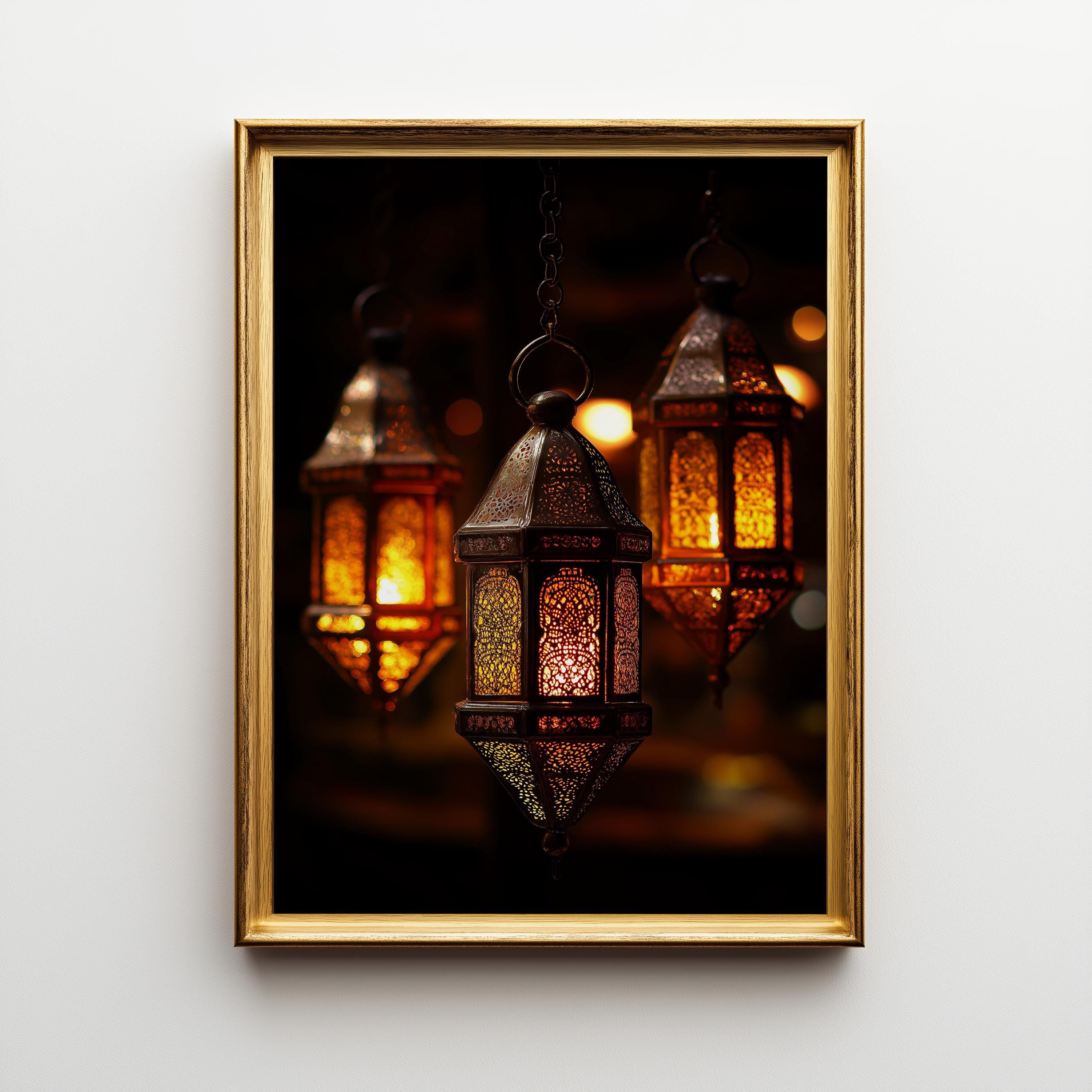 Moroccan Lantern Arabic Lamp Photography Wall Art by The Wall Art Studio