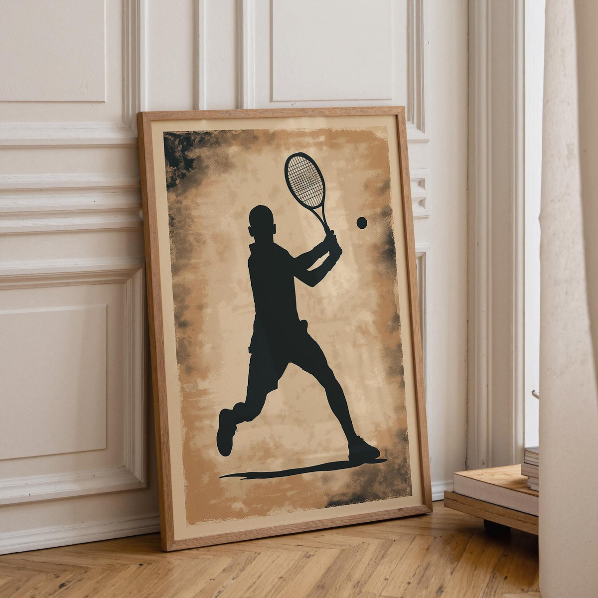 Vintage Tennis Player Classic Athletic Wall Art by The Wall Art Studio