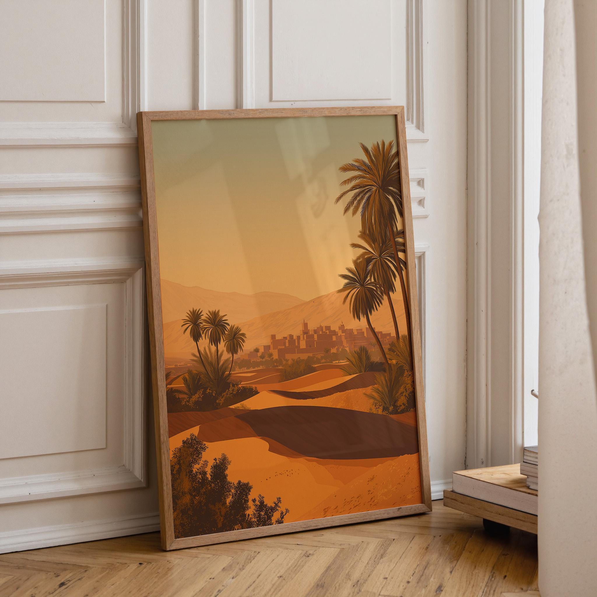 Moroccan Desert Landscape Sahara Sunset Wall Art by The Wall Art Studio