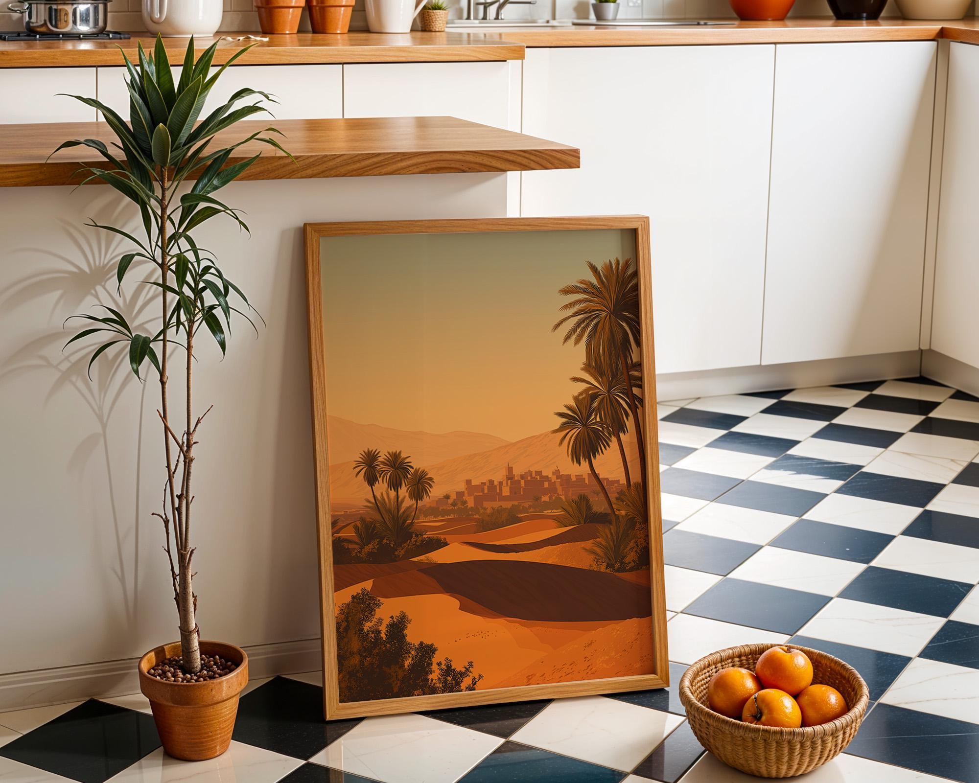 Moroccan Desert Landscape Sahara Sunset Wall Art by The Wall Art Studio