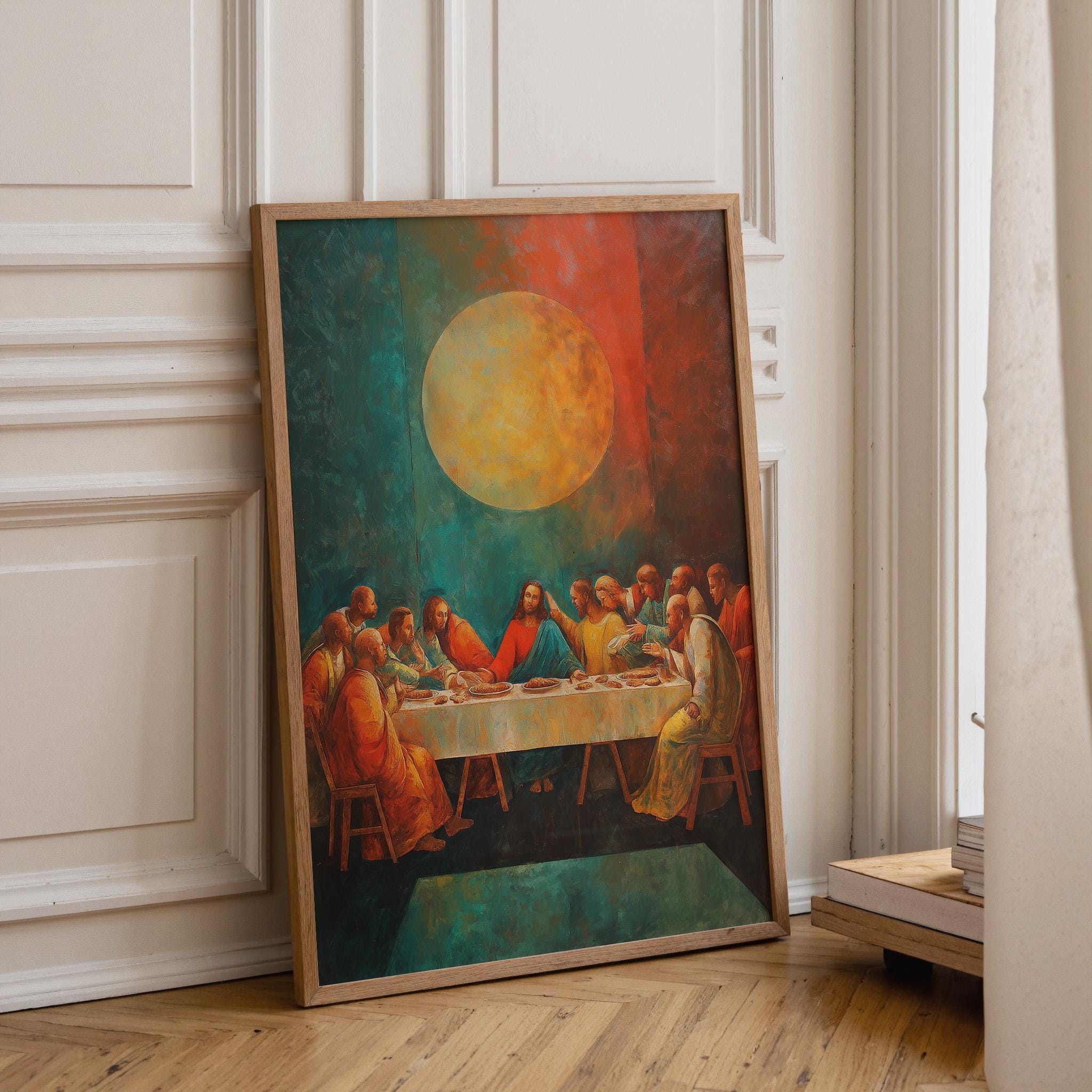 Last Supper Modern Religious Christian Biblical Wall Art by The Wall Art Studio