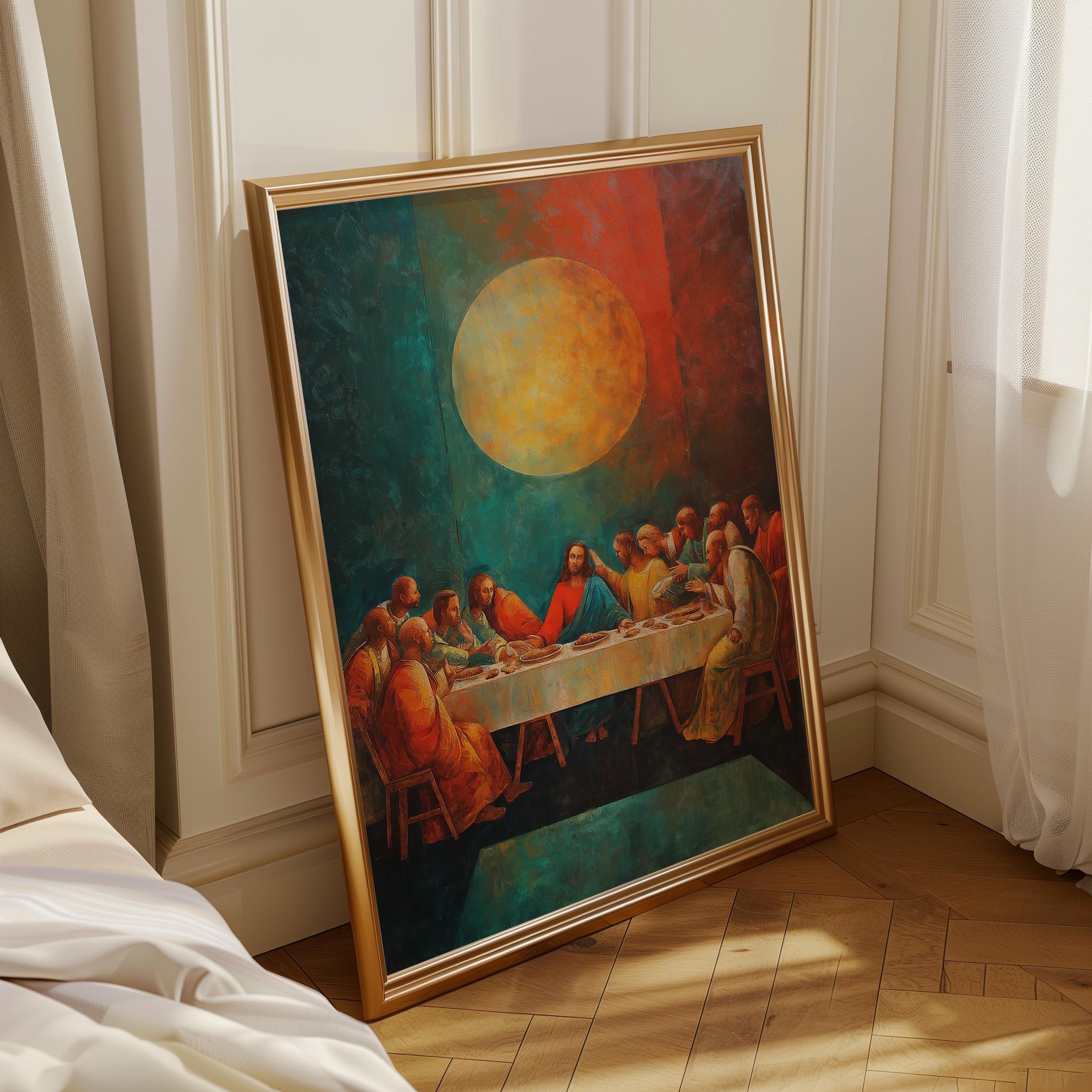 Last Supper Modern Religious Christian Biblical Wall Art by The Wall Art Studio