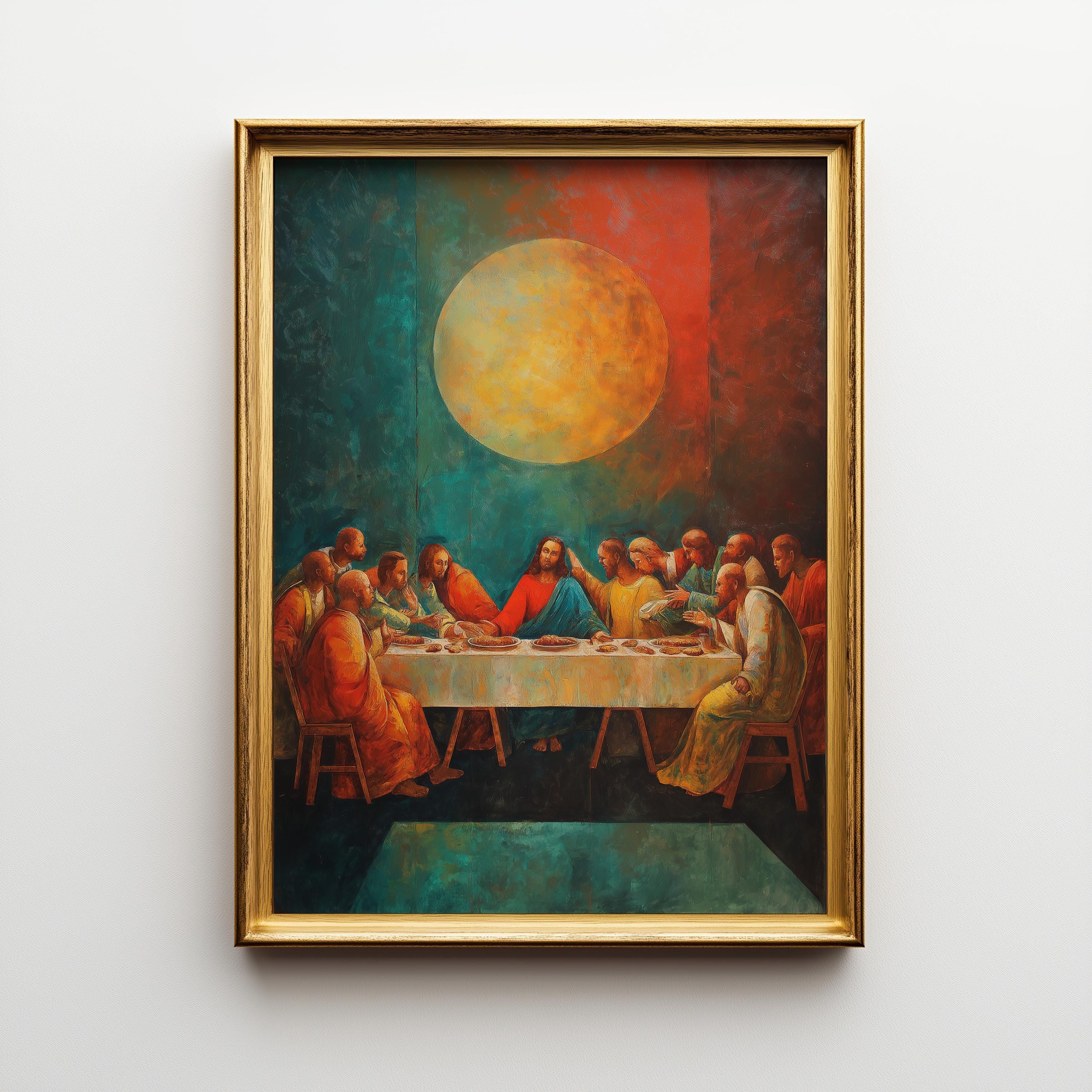 Last Supper Modern Religious Christian Biblical Wall Art by The Wall Art Studio