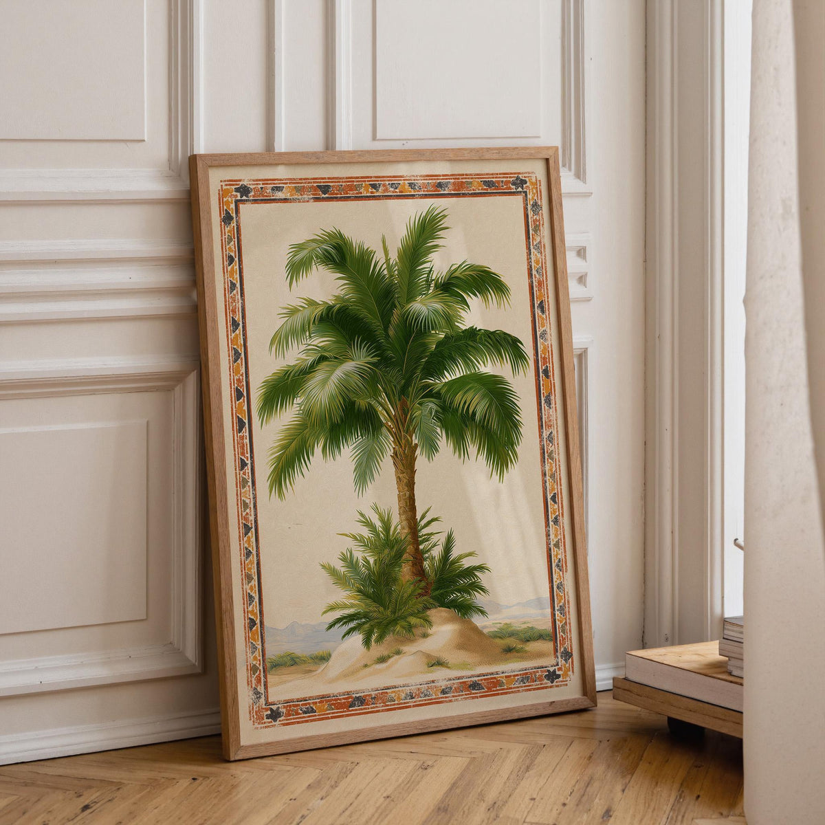 Vintage Date Botanical Palm Tree Mediterranean Oasis Desert Palm Wall Art