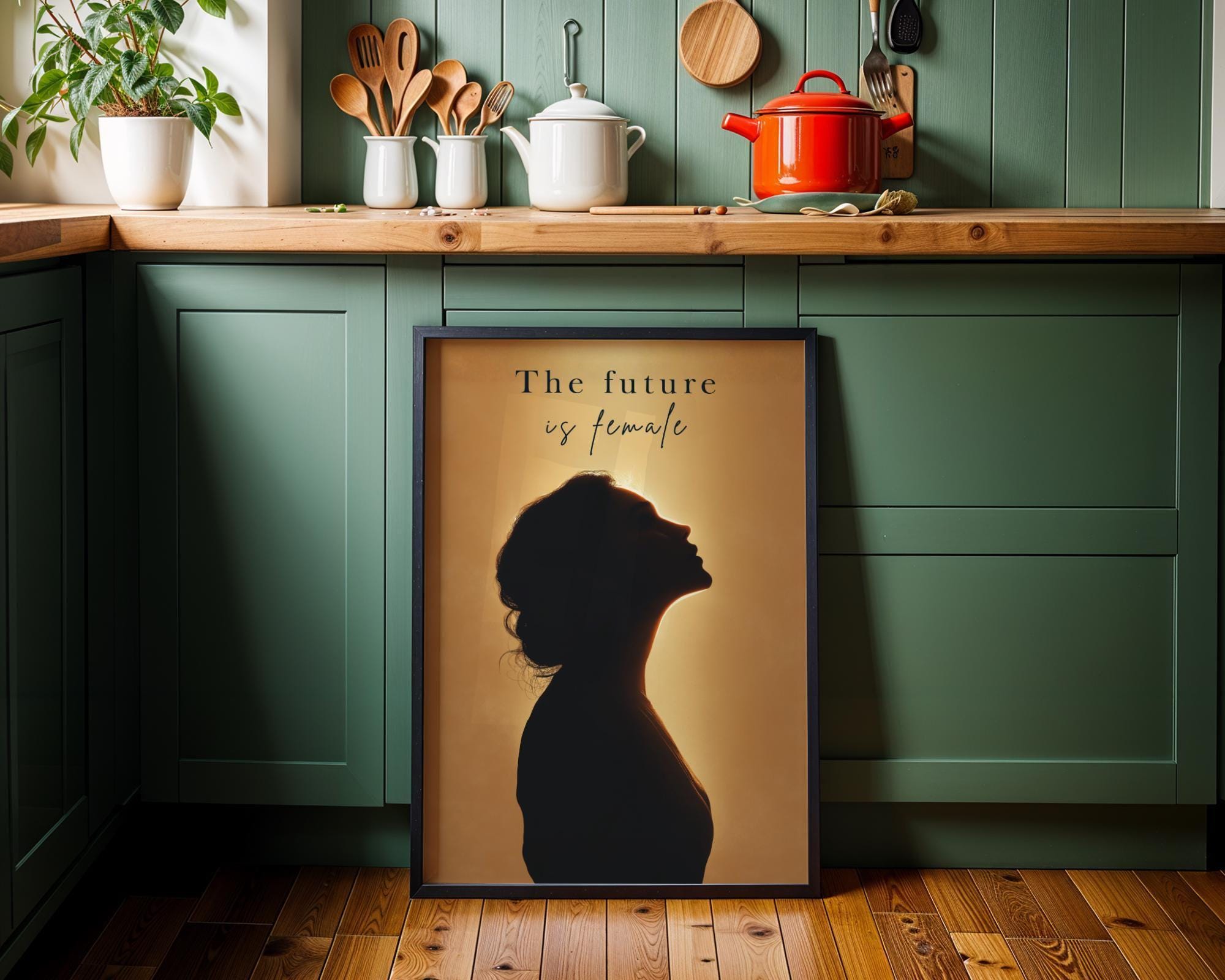 Feminist The Future Is Female Empowerment Activist Quote Wall Art by The Wall Art Studio