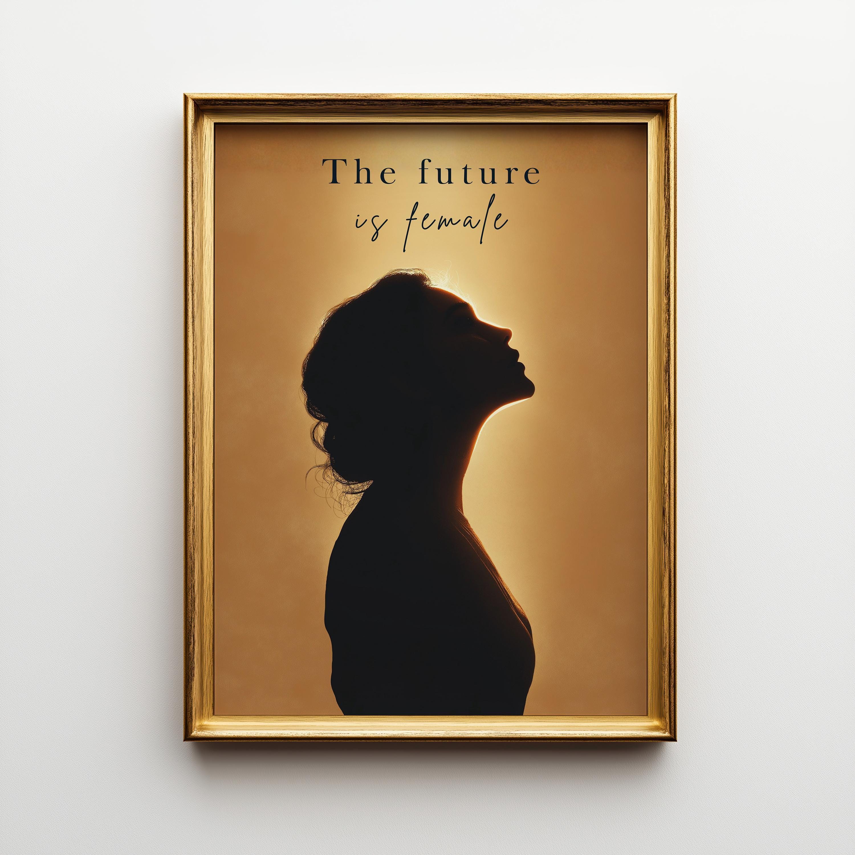 Feminist The Future Is Female Empowerment Activist Quote Wall Art by The Wall Art Studio