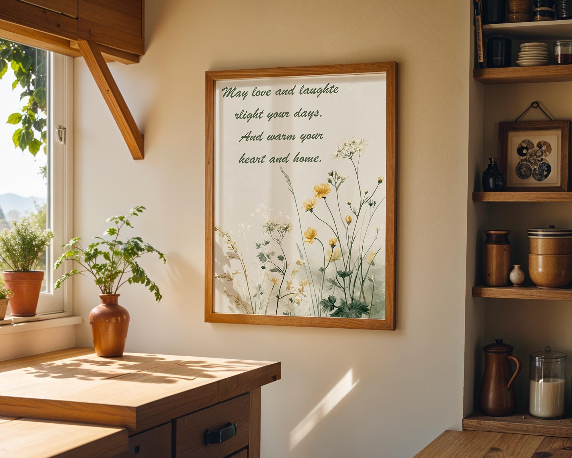 Irish Blessing Love Laughter Quote Wall Art by The Wall Art Studio
