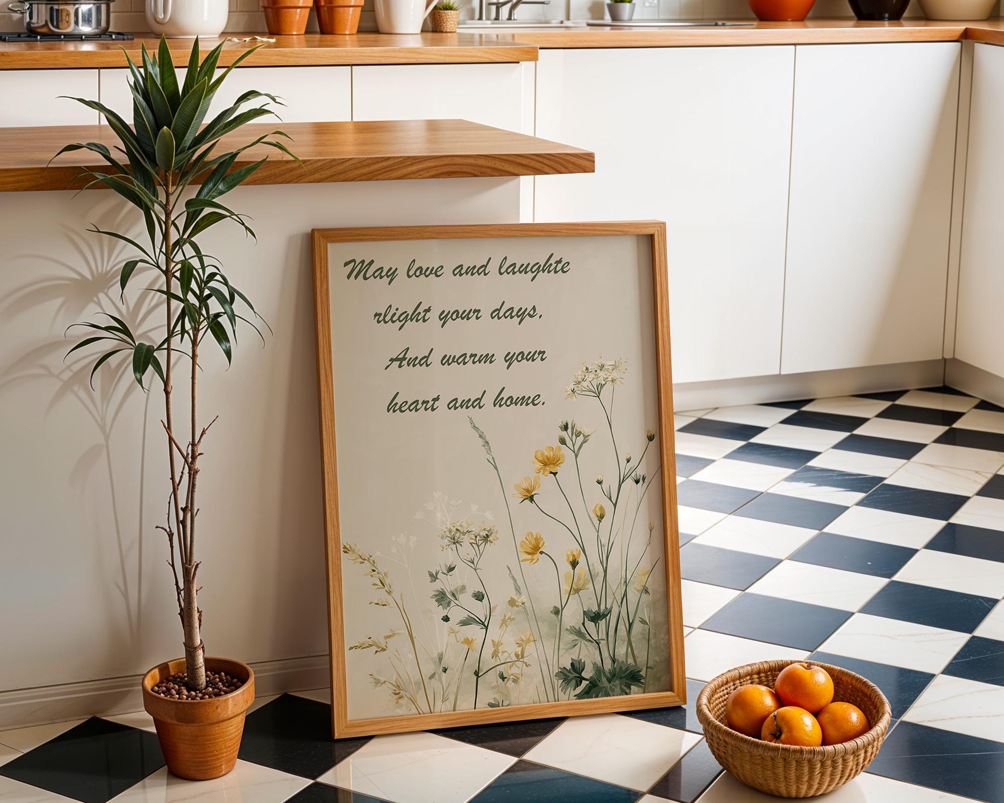 Irish Blessing Love Laughter Quote Wall Art by The Wall Art Studio