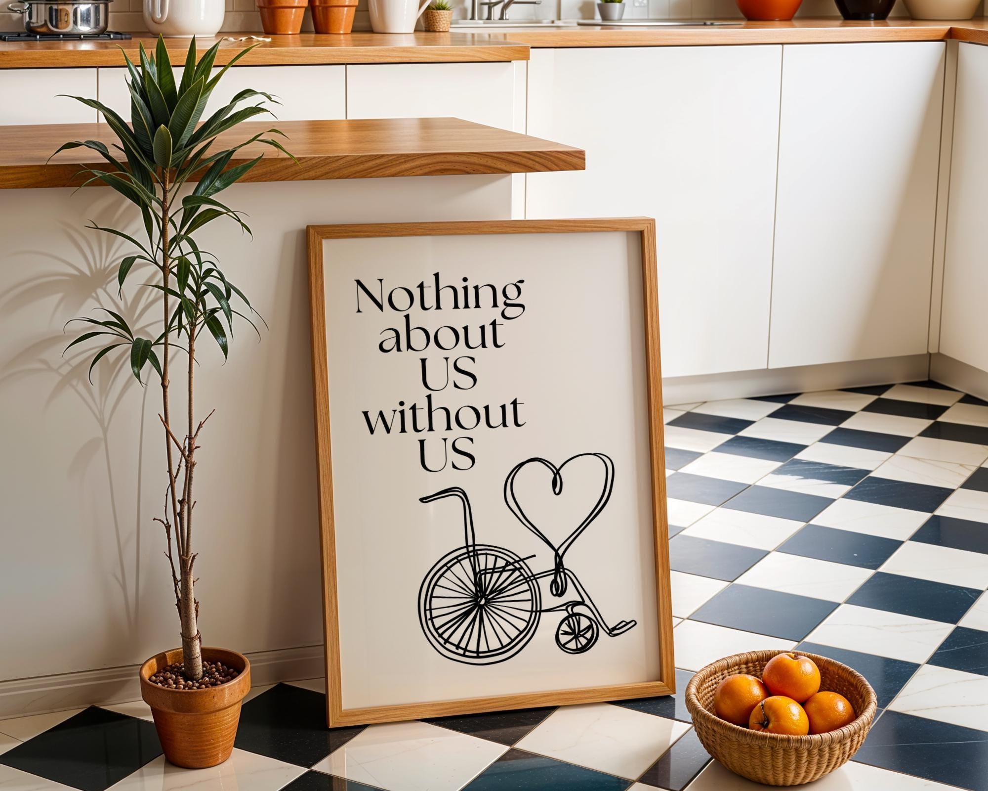 Social Justice "Nothing About Us Without Us" Inclusive Empowerment Equality Wall Art by The Wall Art Studio