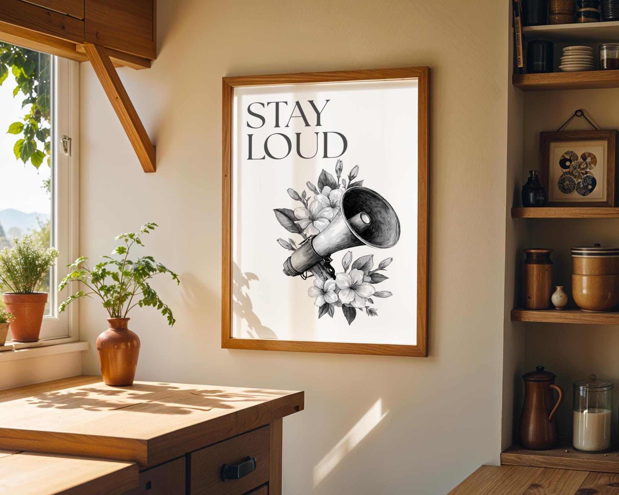 Social Justice "Stay Loud" Feminist Empowerment Quote Wall Art by The Wall Art Studio