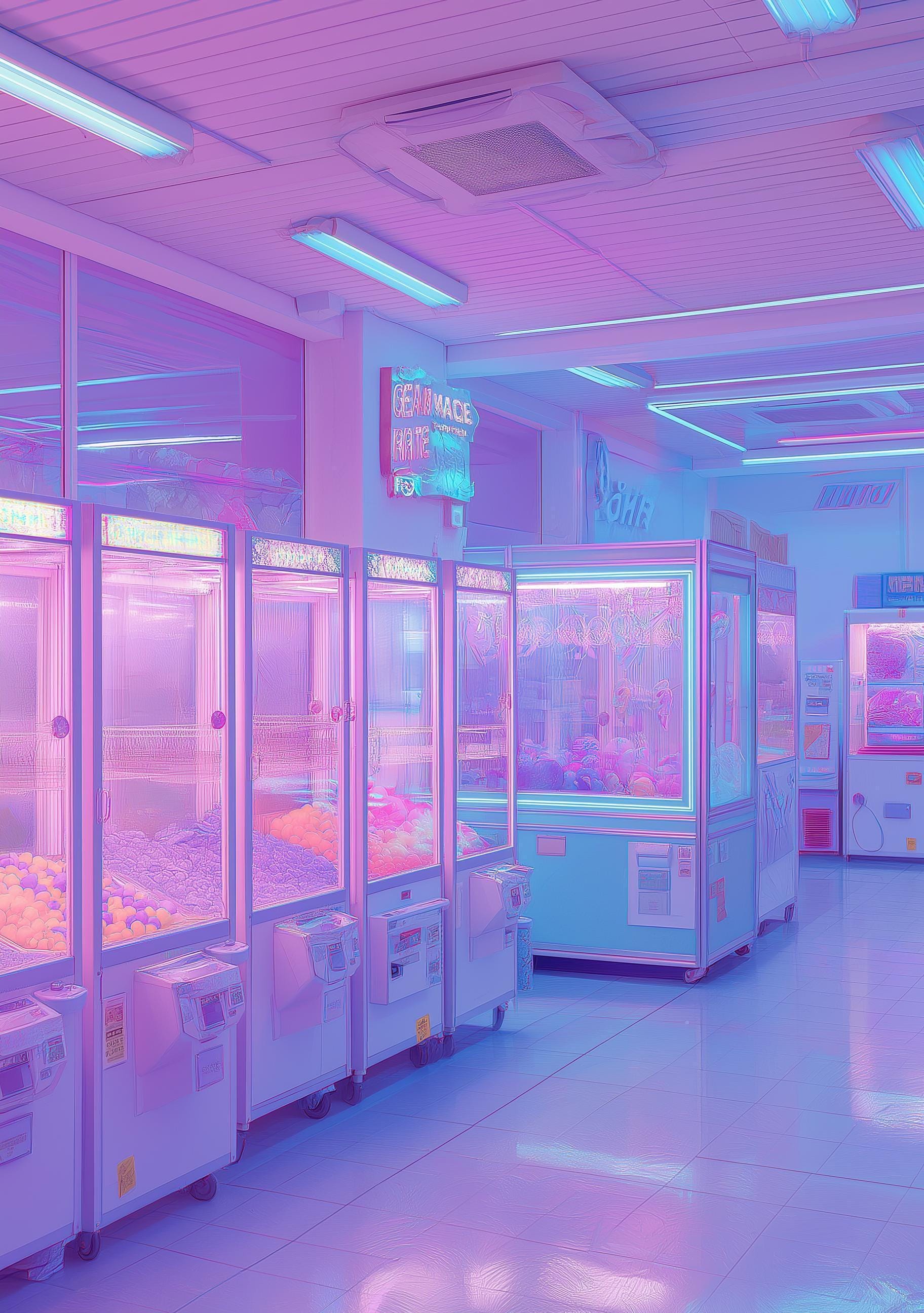 Pastel Pink Arcade Vaporwave Retro Gaming Wall Art by The Wall Art Studio