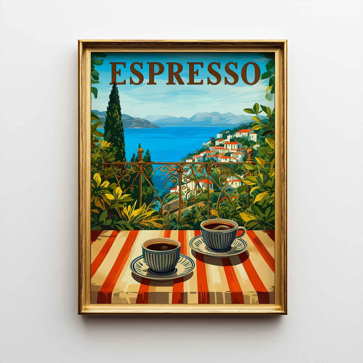 Espresso Vintage Travel Italian coffee Wall Art