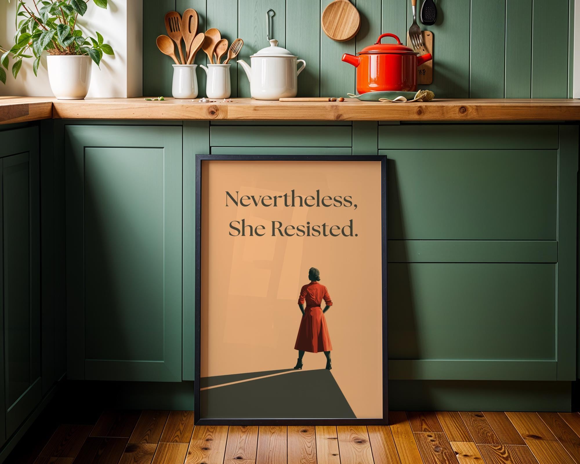 Nevertheless She Resisted Feminist Quote Wall Art by The Wall Art Studio