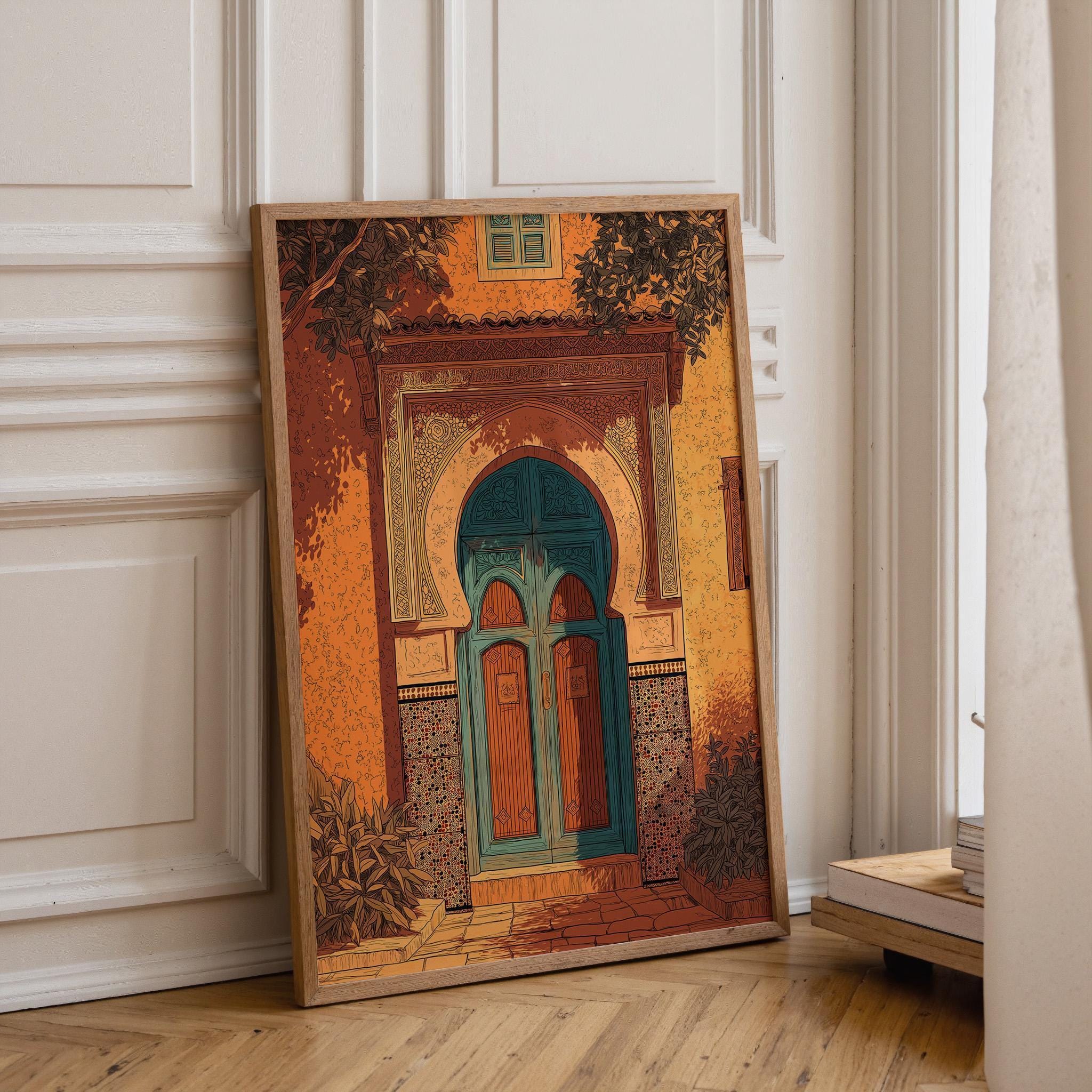 Moroccan Door Print Terracotta Arch Desert Boho Wall Art by The Wall Art Studio