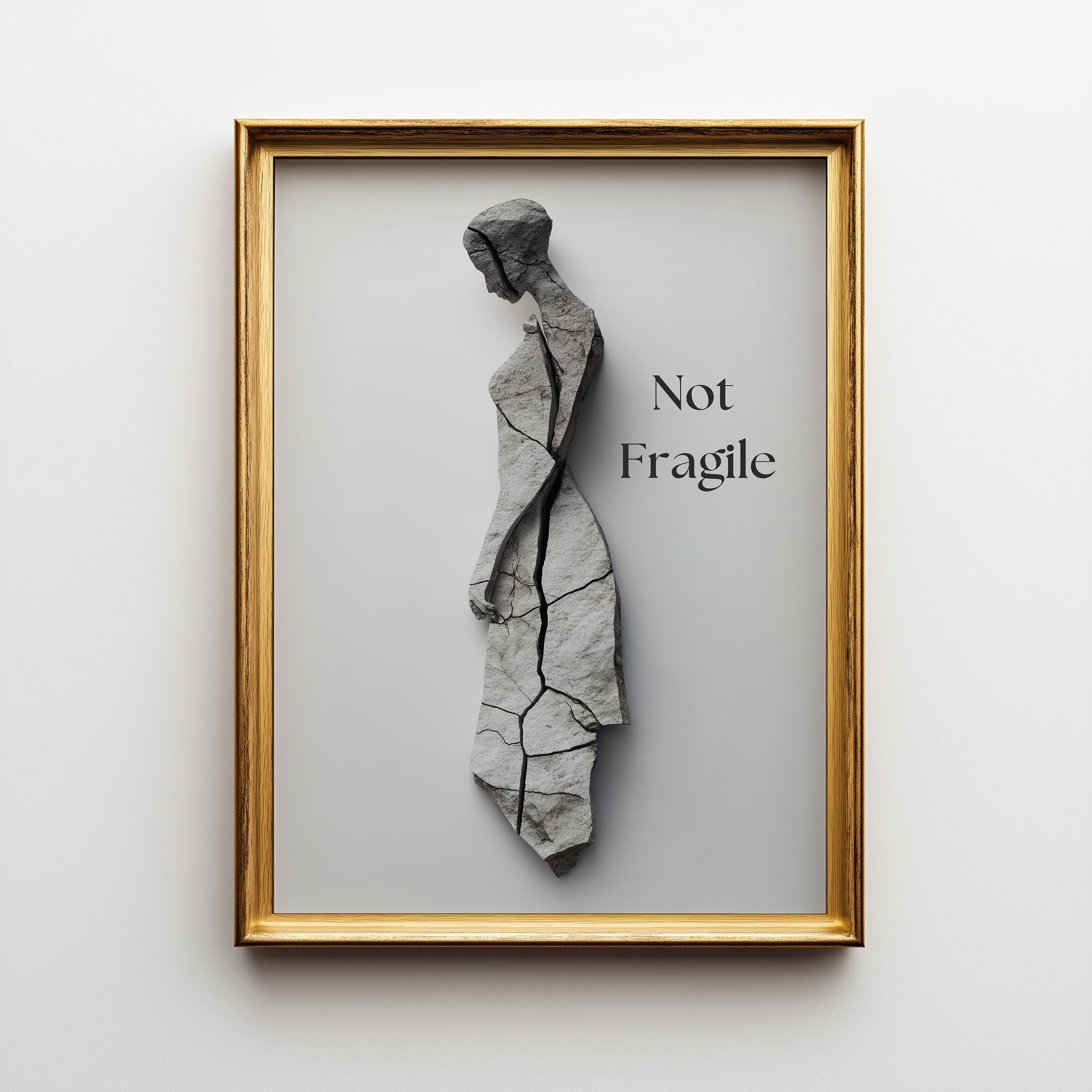 Not Fragile Feminist Female Strength Women Empowerment Activist Wall Art by The Wall Art Studio