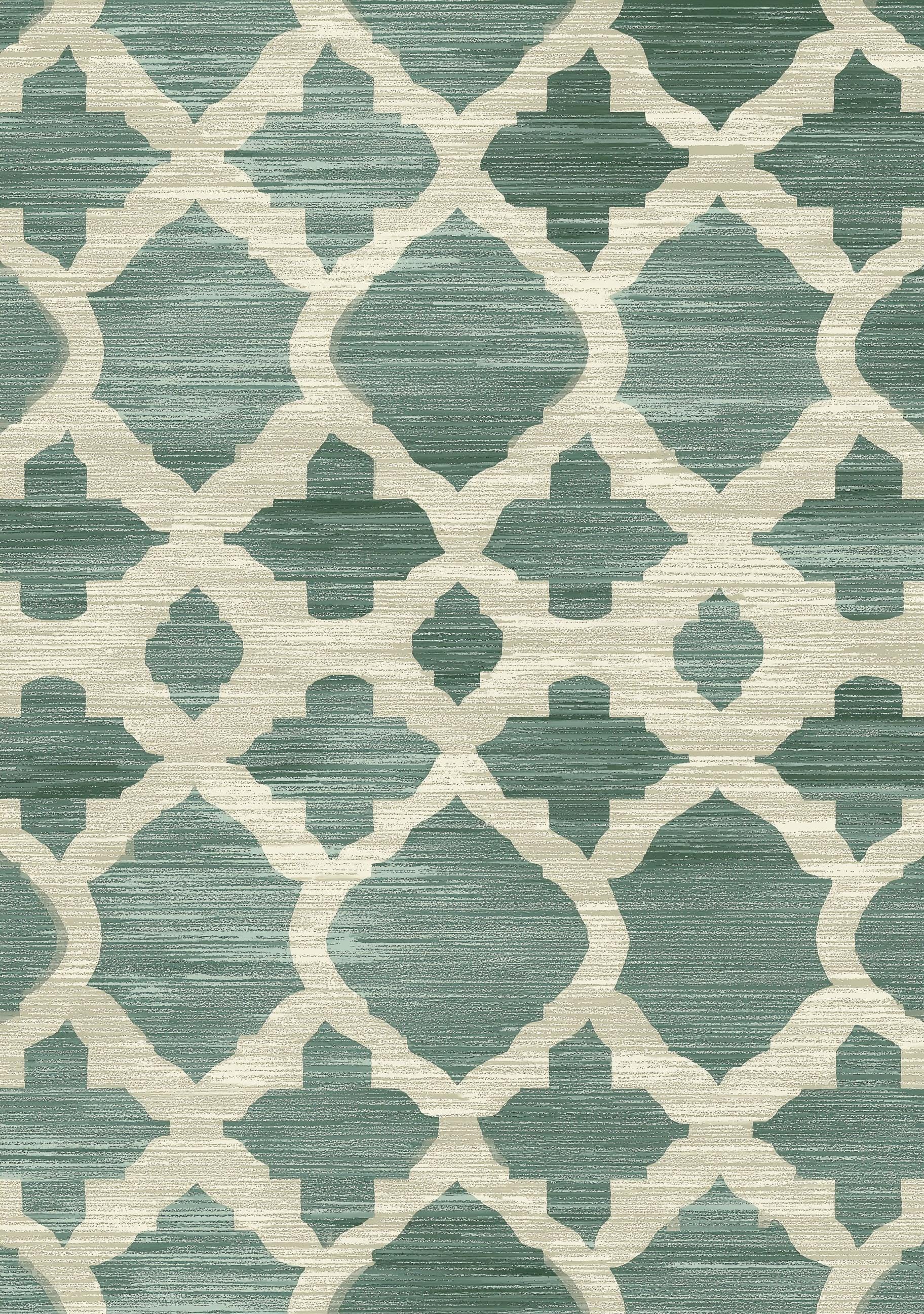 Islamic Geometric Arabic Pattern Green Moroccan Style Wall Art by The Wall Art Studio