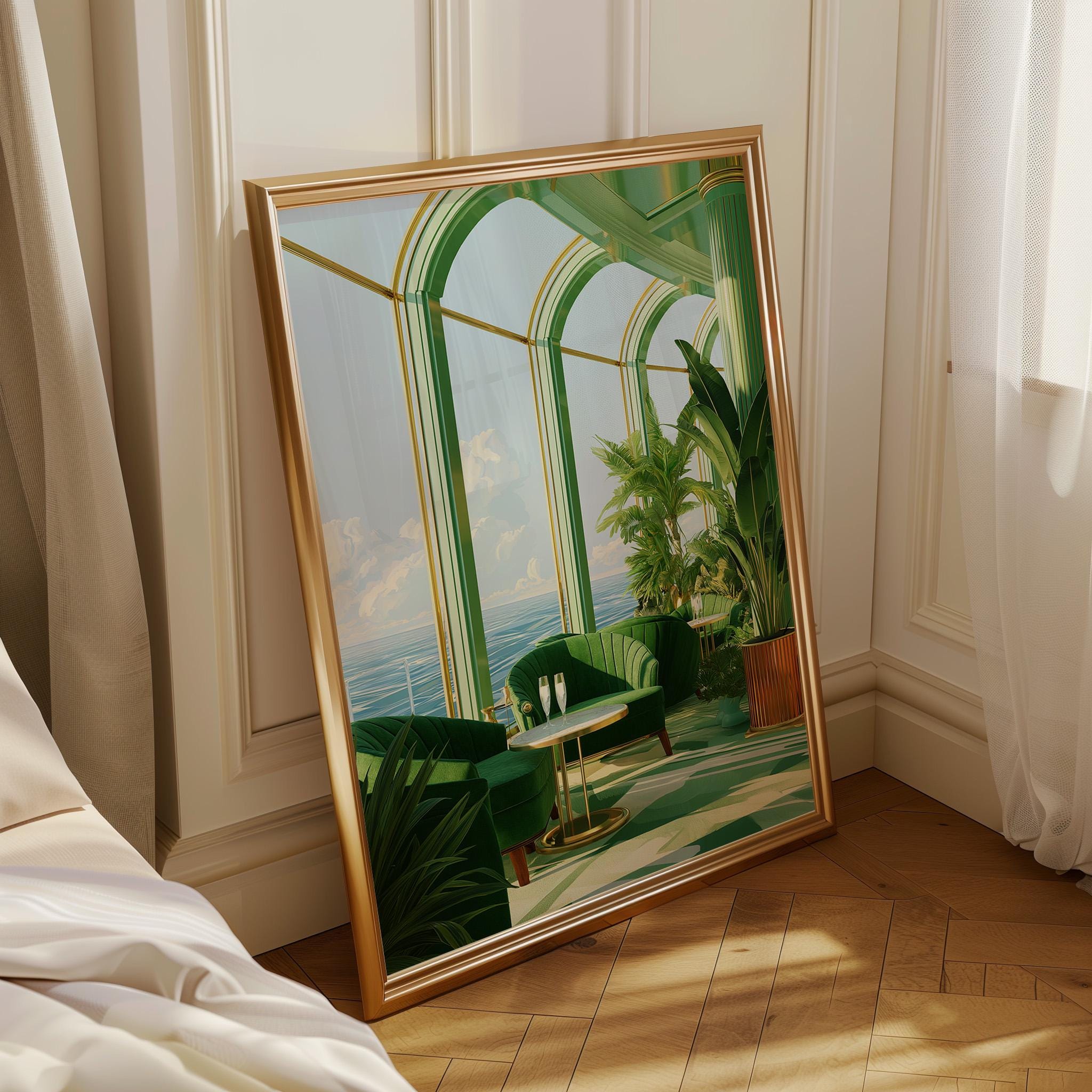 Luxury Art Deco Conservatory Wall Art by The Wall Art Studio