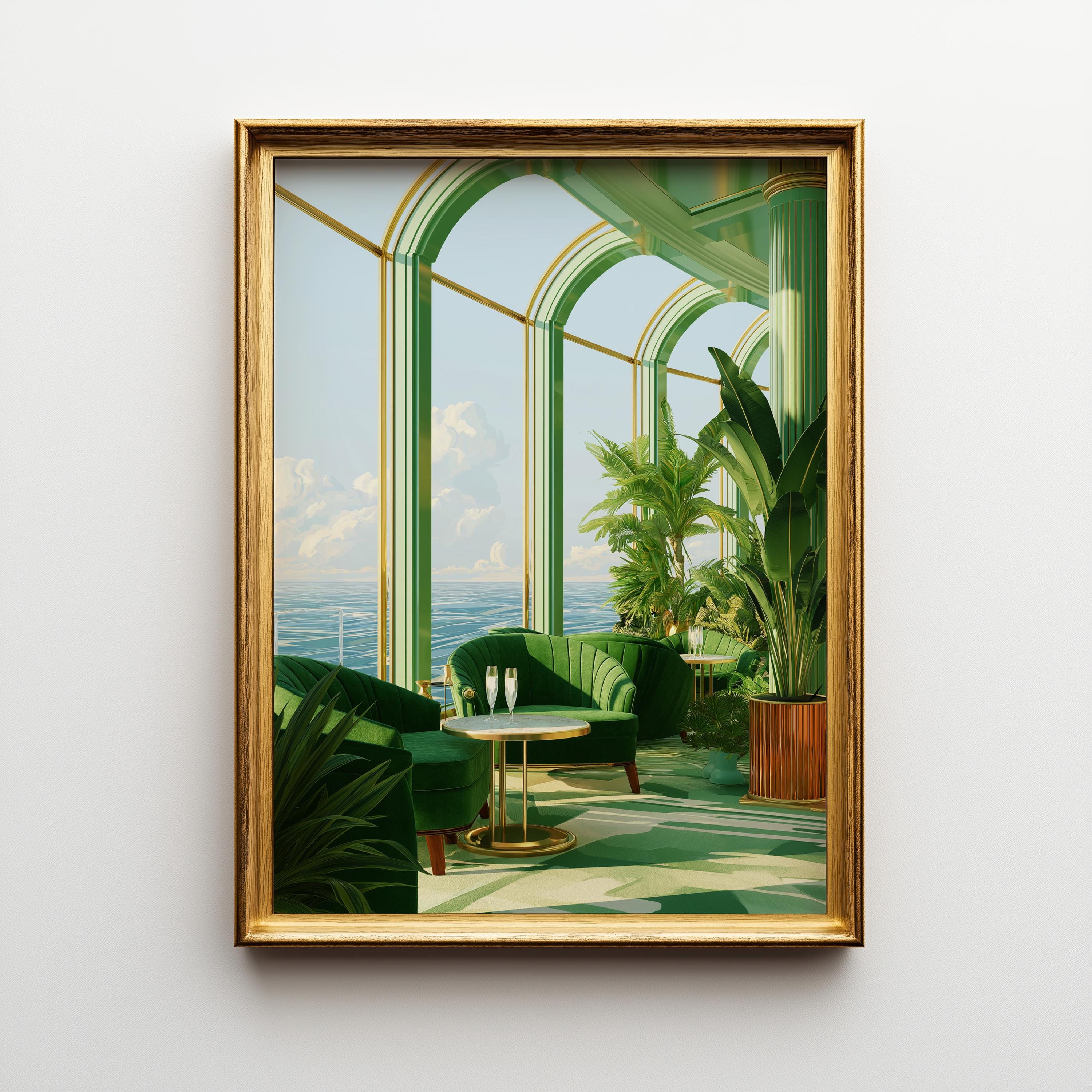 Luxury Art Deco Conservatory Wall Art by The Wall Art Studio