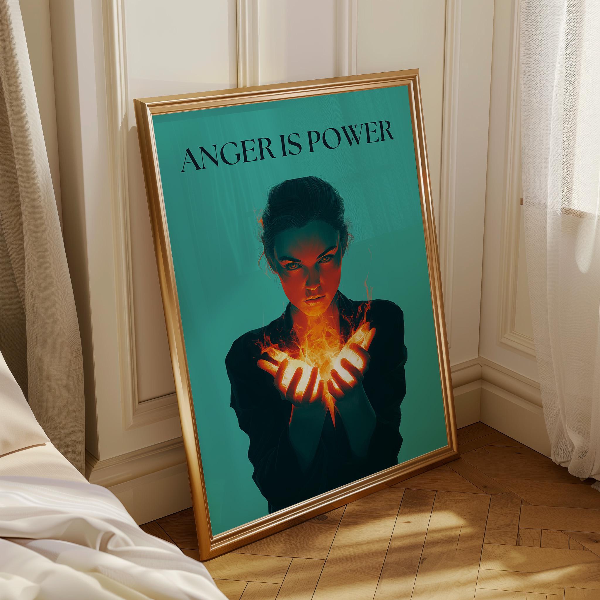 Anger Is Power Feminist Empowerment Activist Wall Art by The Wall Art Studio
