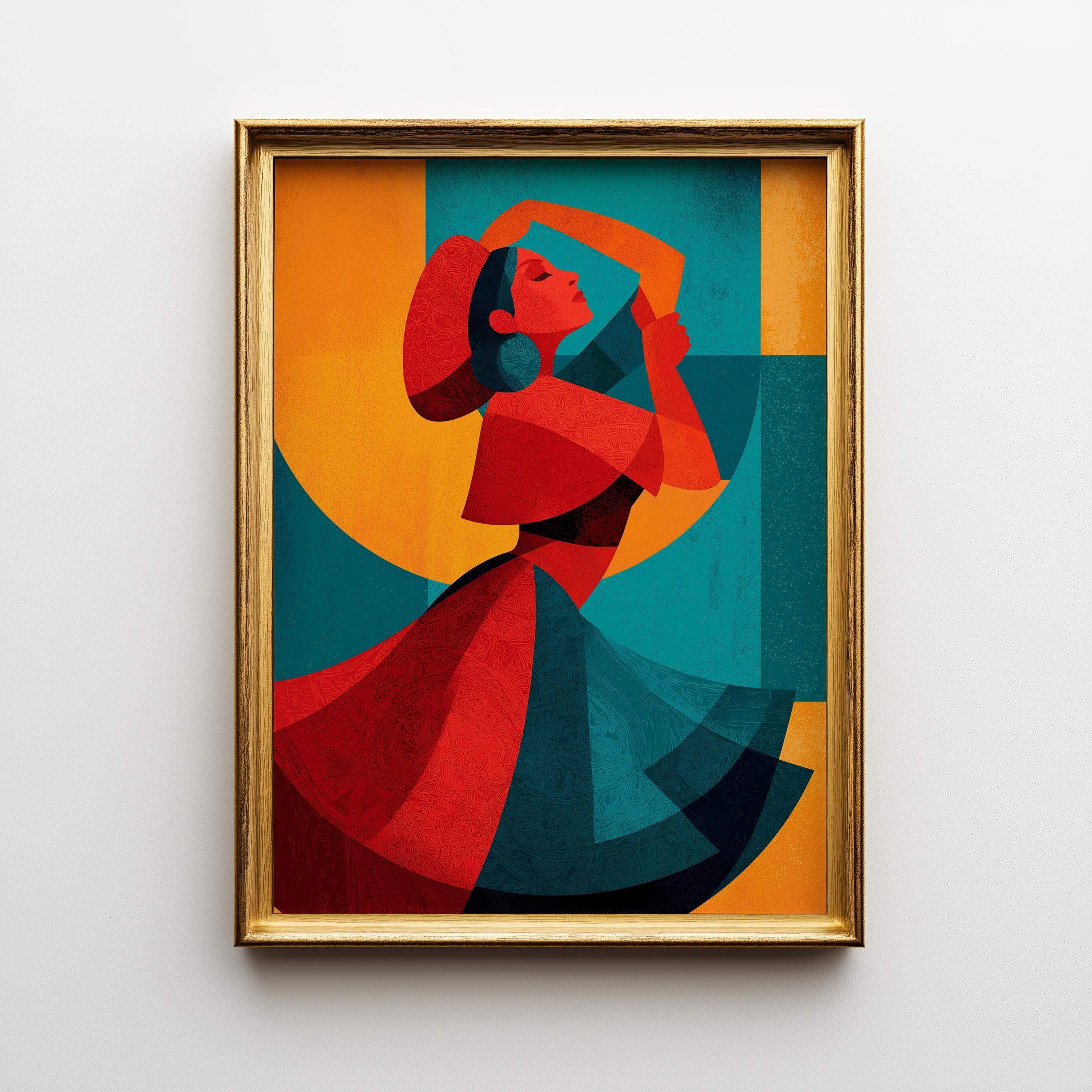Hispanic-Inspired Feminist Bold Latin Colour Wall Art by The Wall Art Studio
