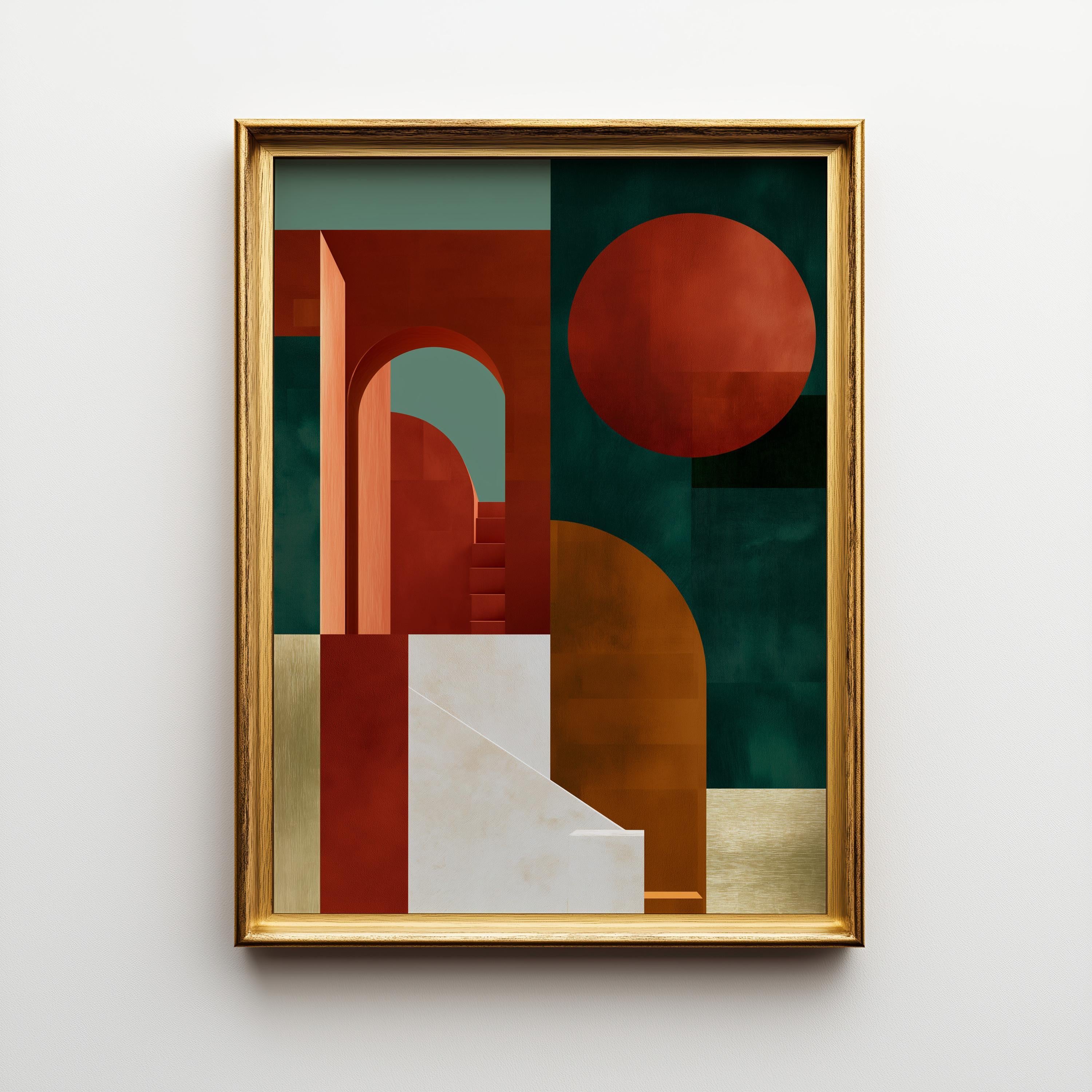 Geometric Architecture Neo Deco Arch Wall Art by The Wall Art Studio