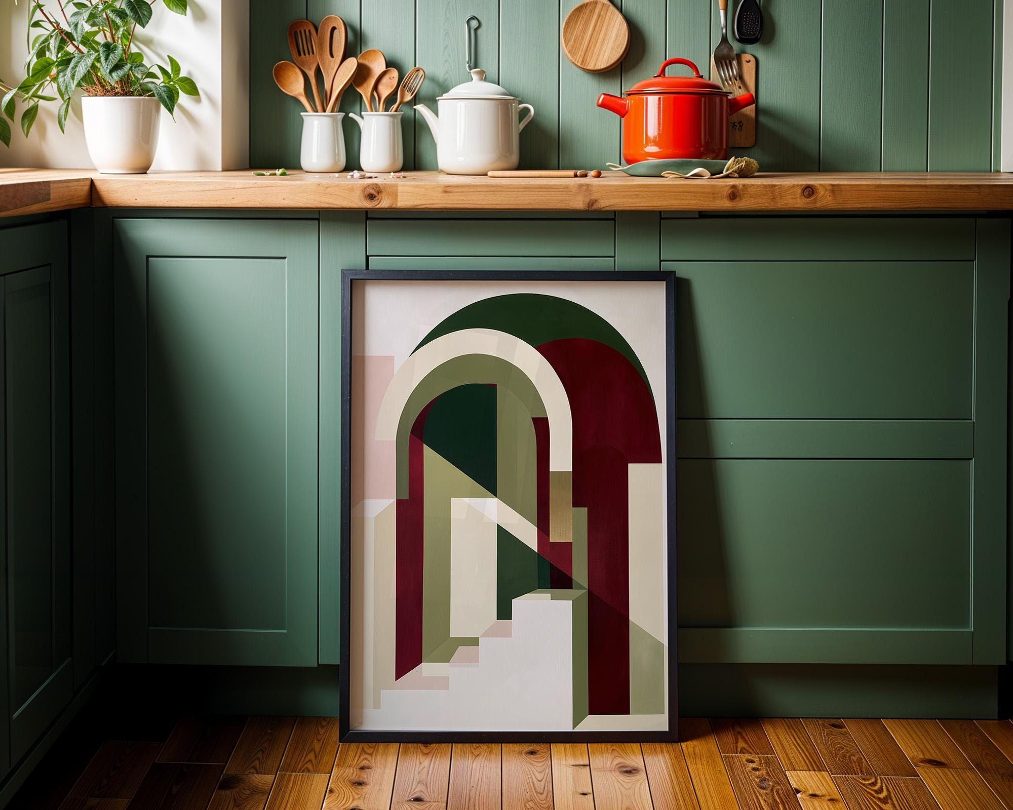 Neo Deco Arch Geometric Abstract Wall Art by The Wall Art Studio
