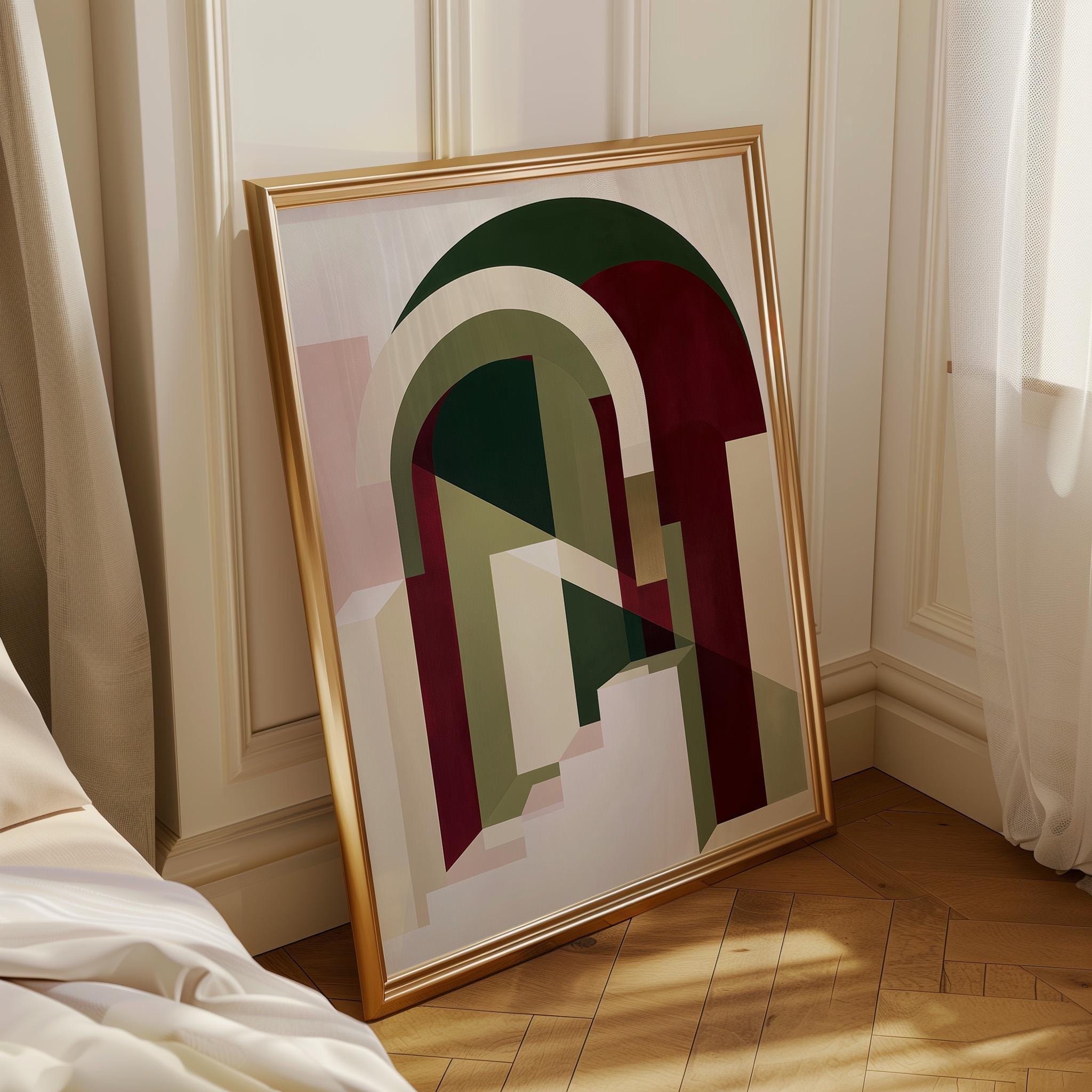 Neo Deco Arch Geometric Abstract Wall Art by The Wall Art Studio