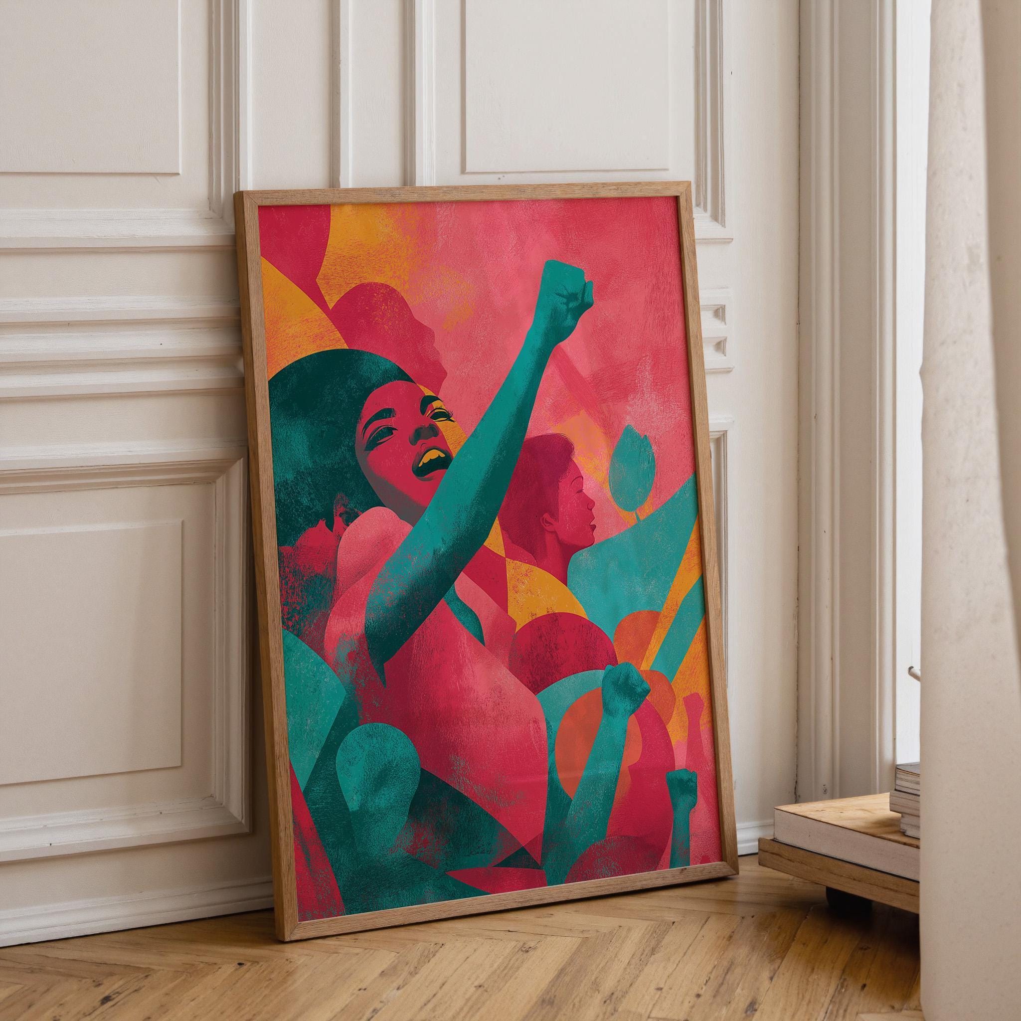 Feminist Empowered Latina Women Bold Modern Wall Art by The Wall Art Studio