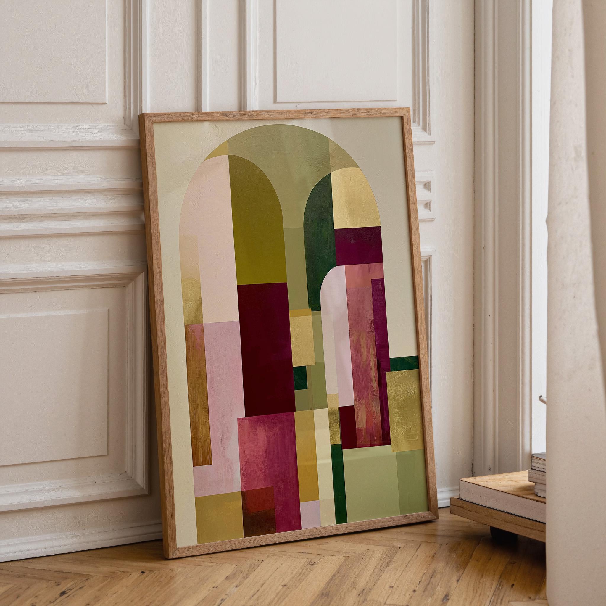 Modern Luxury Neo Deco Arch Geometric Wall Art by The Wall Art Studio