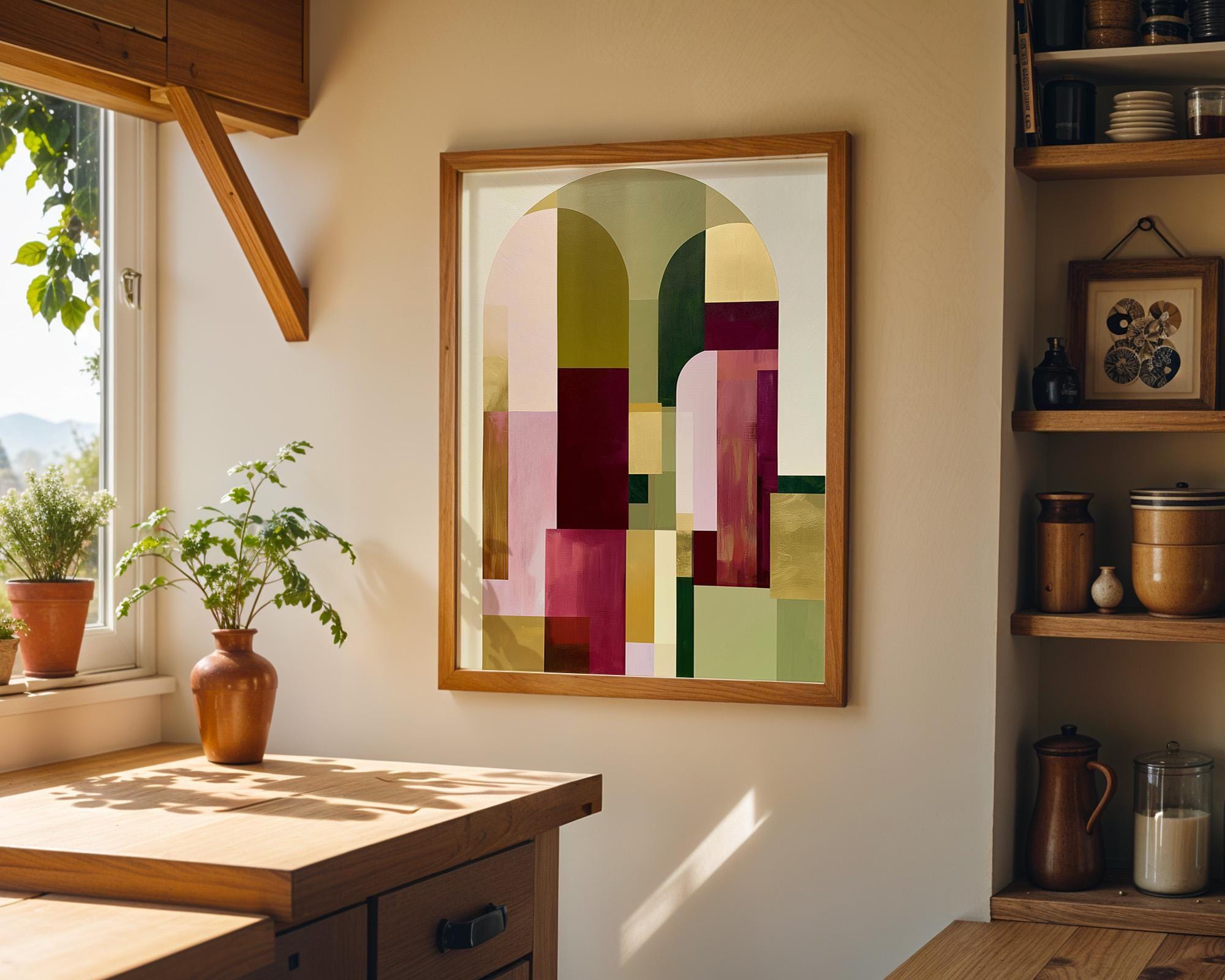 Modern Luxury Neo Deco Arch Geometric Wall Art by The Wall Art Studio