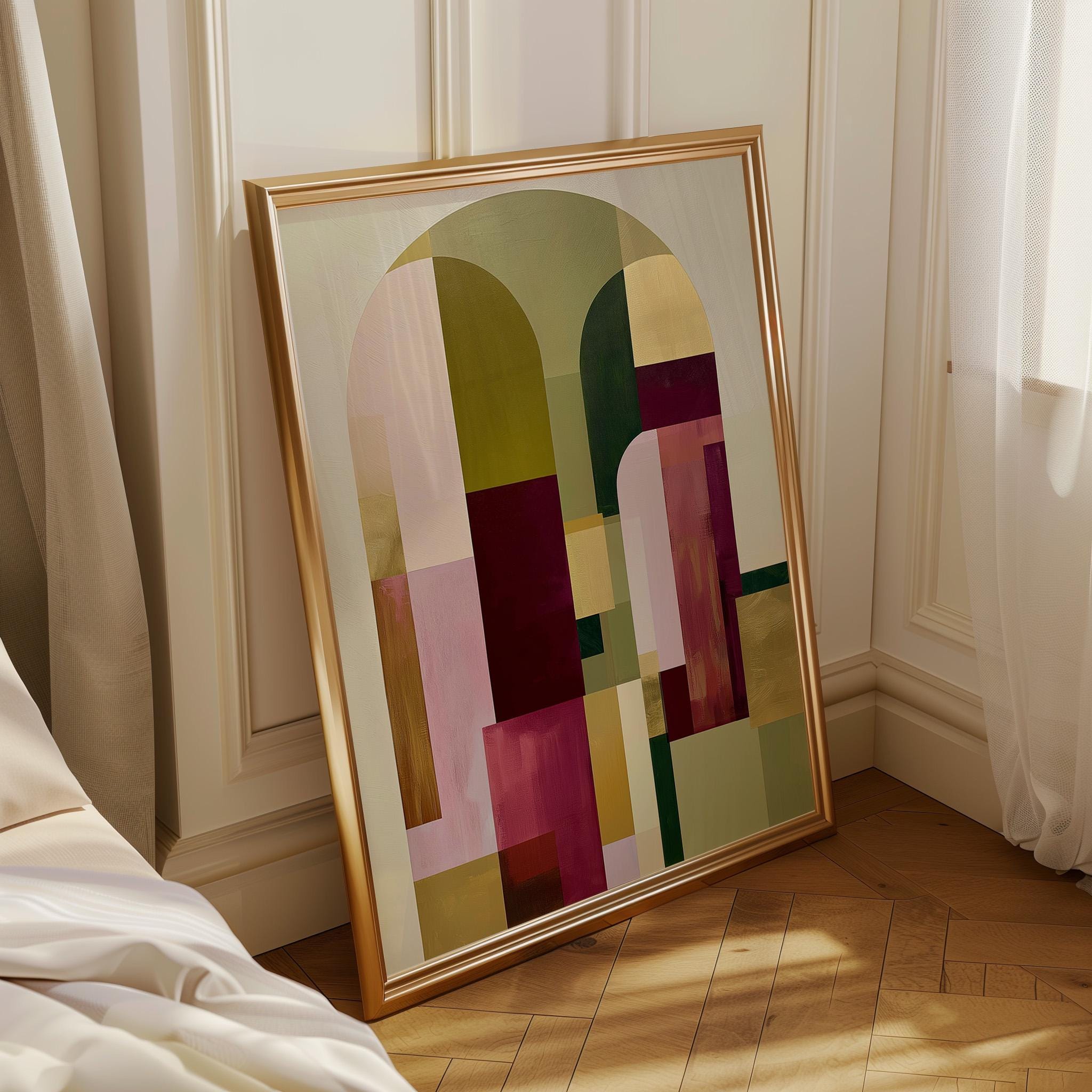 Modern Luxury Neo Deco Arch Geometric Wall Art by The Wall Art Studio