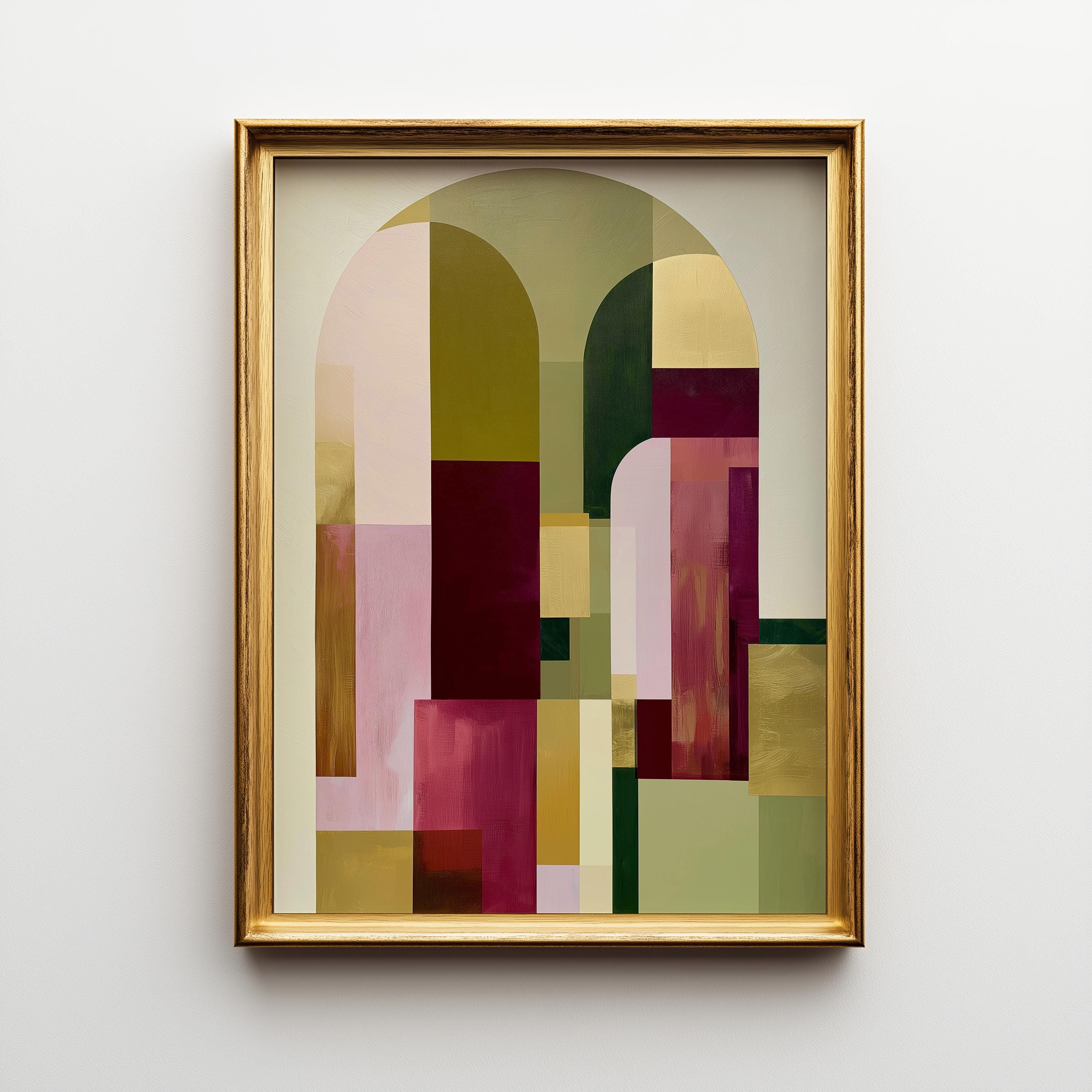 Modern Luxury Neo Deco Arch Geometric Wall Art by The Wall Art Studio