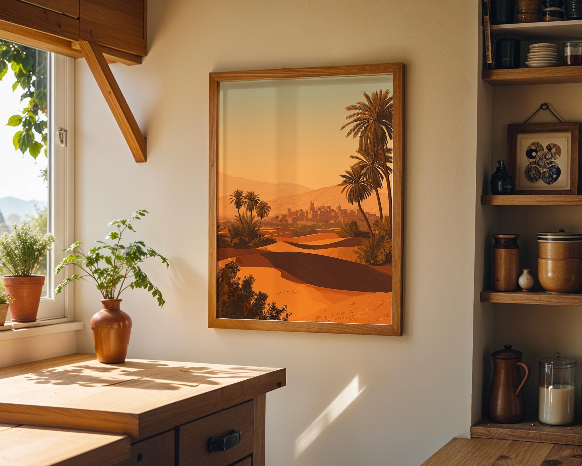Moroccan Desert Landscape Sahara Sunset Wall Art by The Wall Art Studio