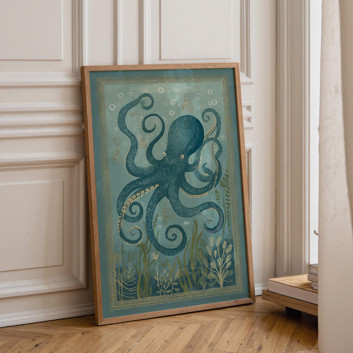 Octopus Coastal Ocean Nautical Decor Sea Life Wall Art