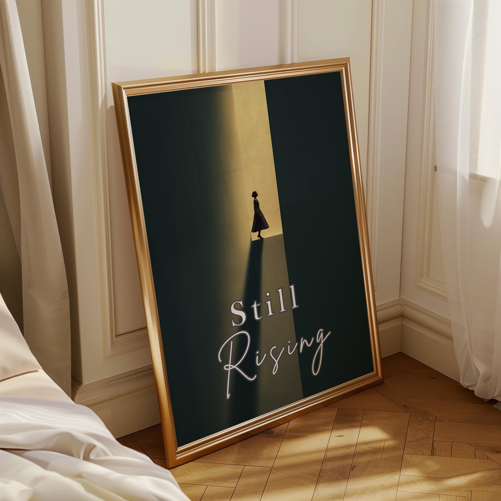 Feminist "Still Rising" Women’s Rights Quote Activist Wall Art by The Wall Art Studio