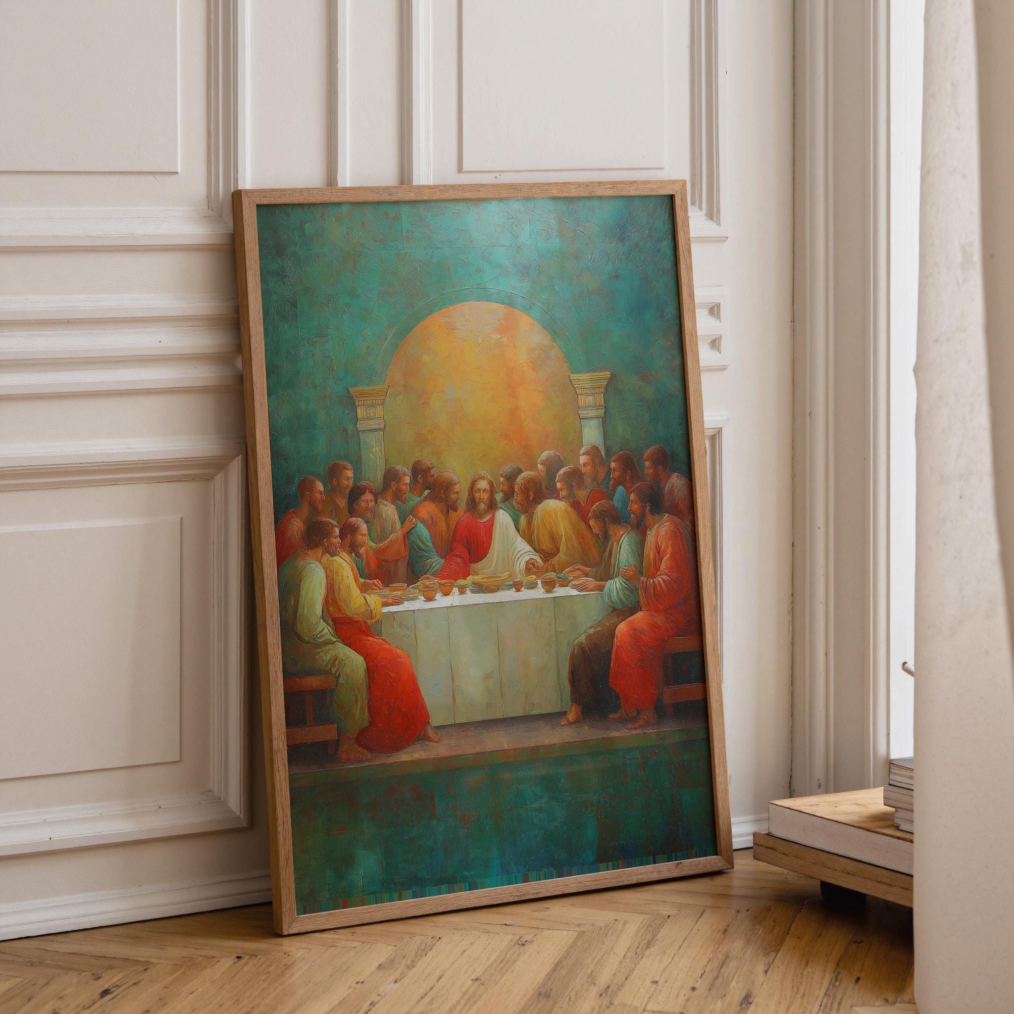 Last Supper Christian Jesus Disciples Religious Wall Art by The Wall Art Studio