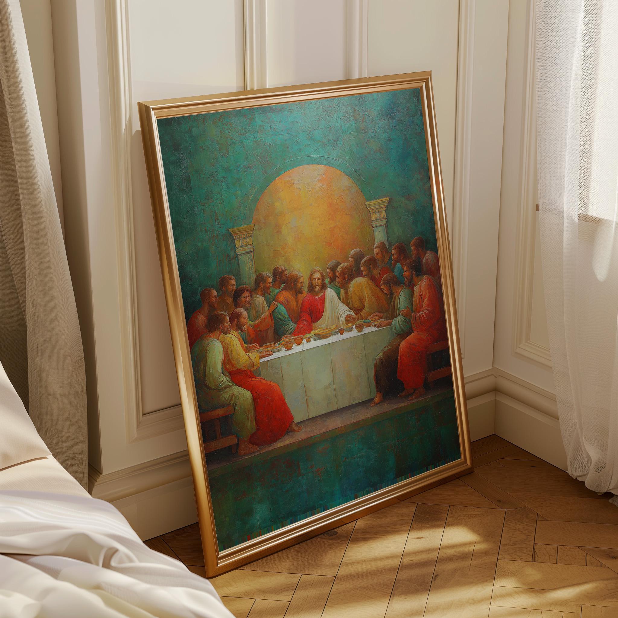 Last Supper Christian Jesus Disciples Religious Wall Art by The Wall Art Studio