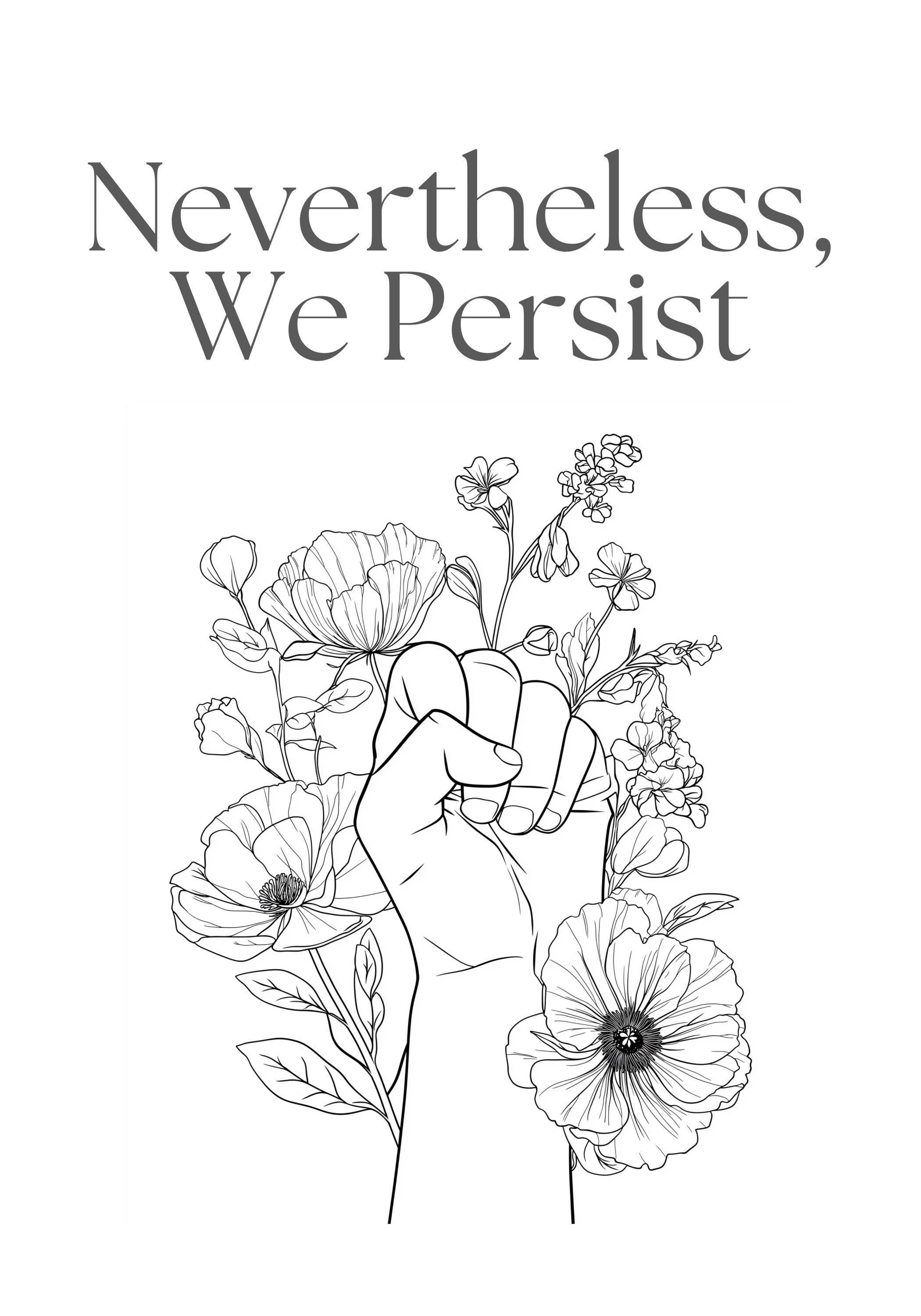 Social Justice "Nethertheless We Persist" Inclusive Modern Activist Equality Wall Art by The Wall Art Studio