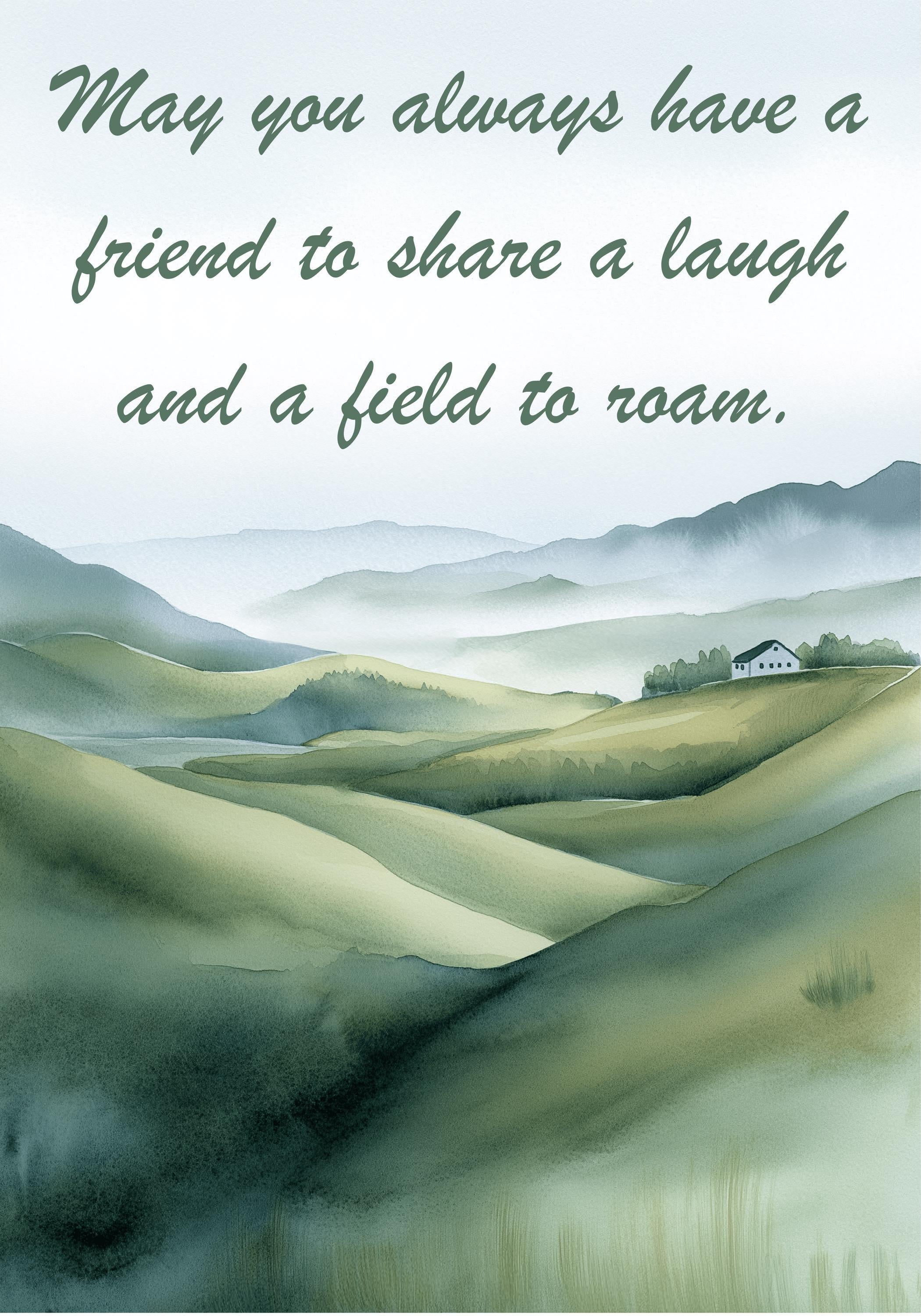 Irish Blessing Friendship Quote Irish Landscape Wall Art by The Wall Art Studio