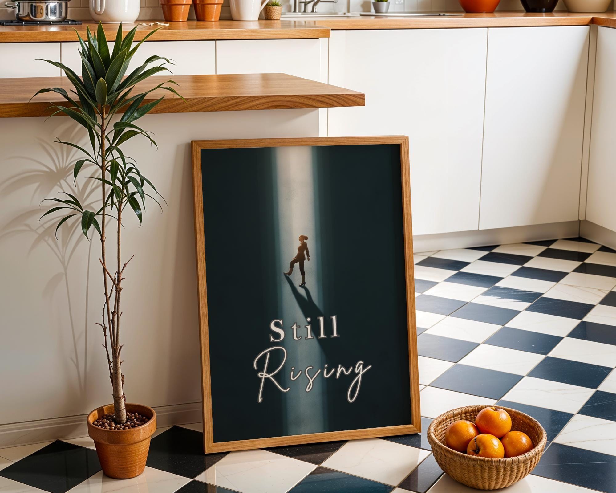 Feminist "Still Rising" Women’s Rights Quote Empowerment Activist Wall Art by The Wall Art Studio