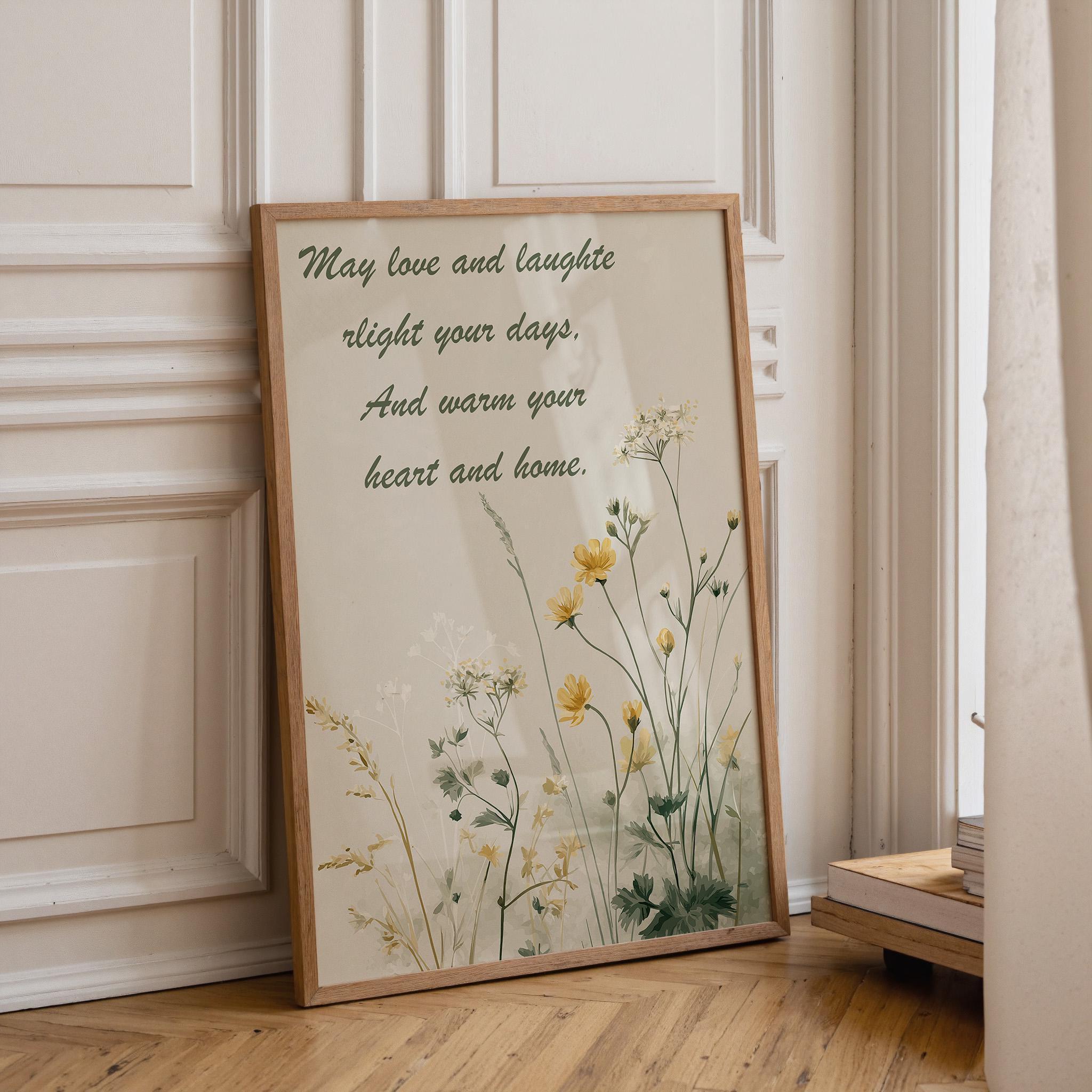 Irish Blessing Love Laughter Quote Wall Art by The Wall Art Studio