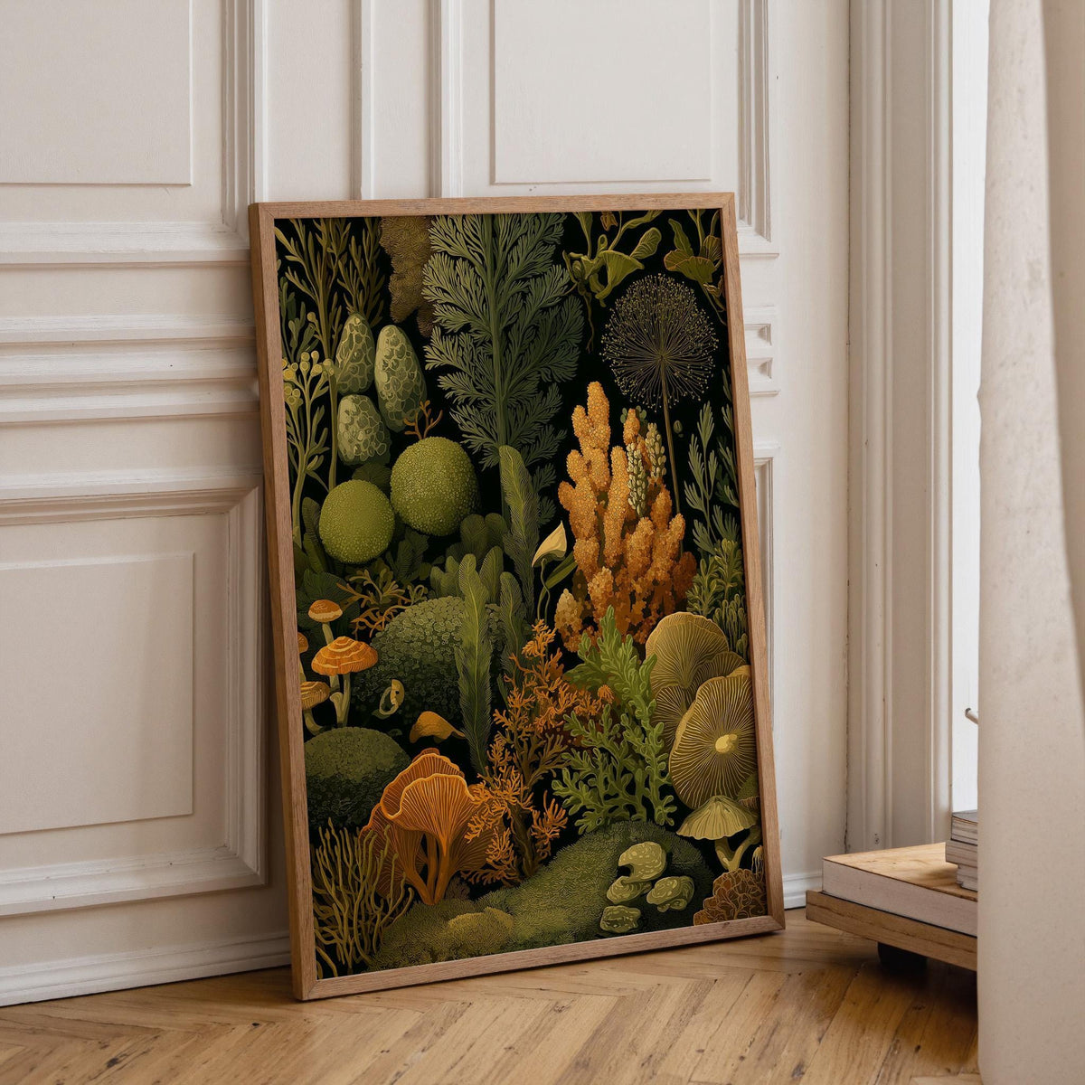 Lush Woodland Fungi Mushroom Wall Art by The Wall Art Studio