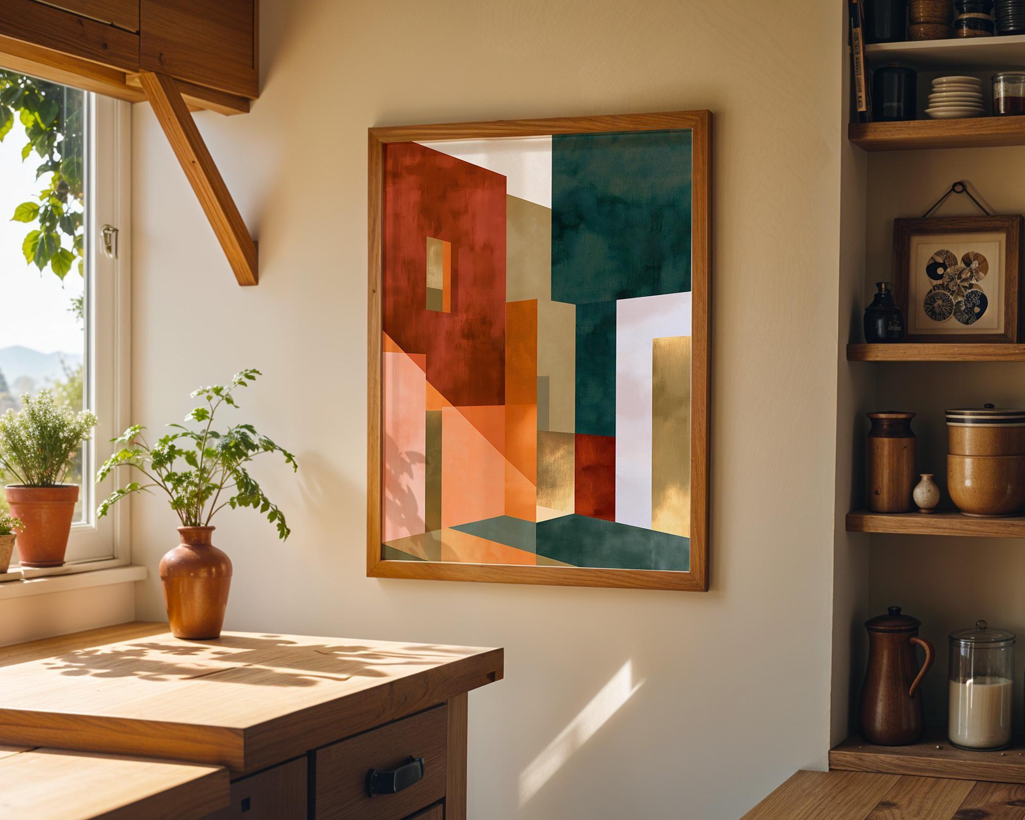 Neo Deco Abstract Architecture Wall Art by The Wall Art Studio